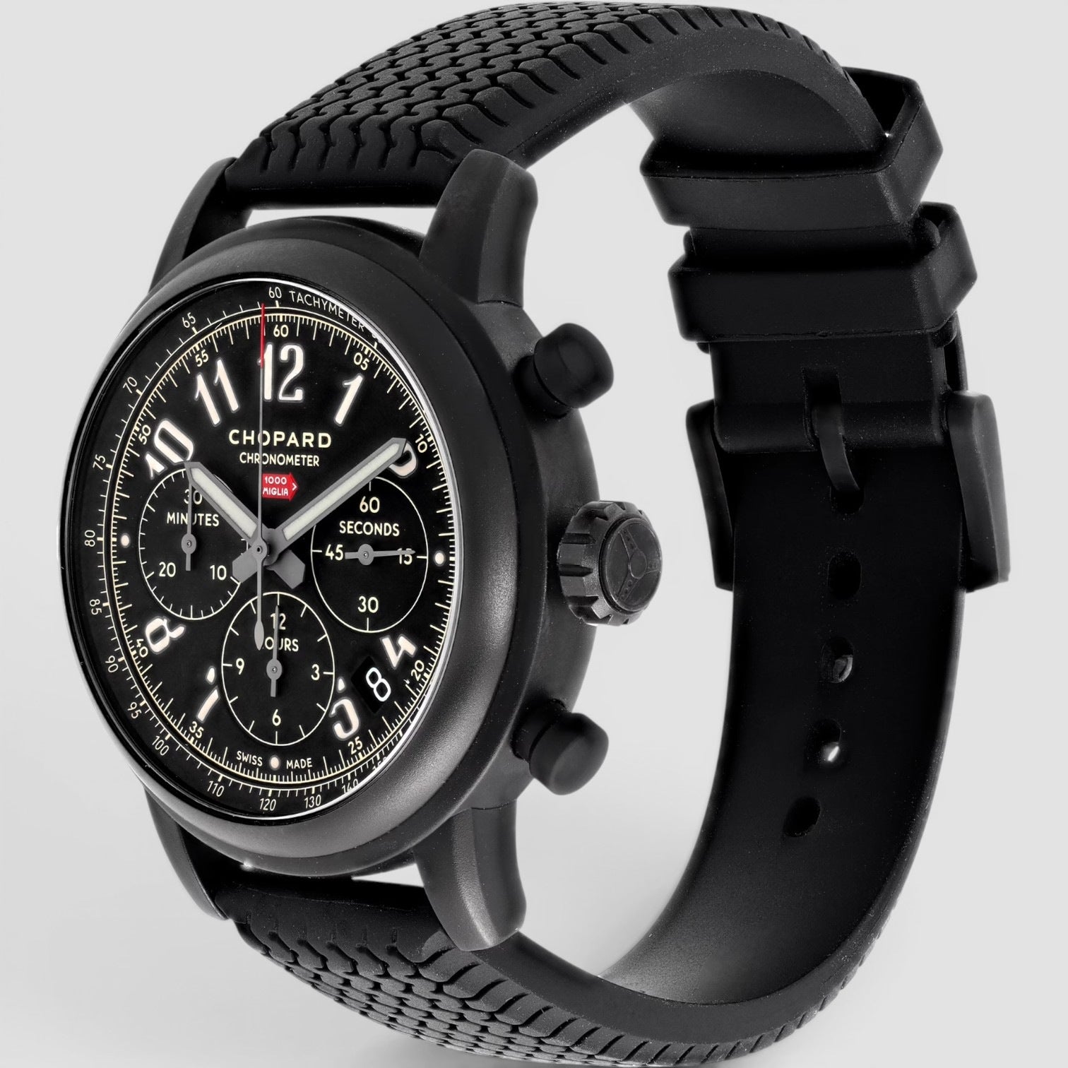 Mille Miglia Chronograph 42mm Stainless Steel Black Dial
