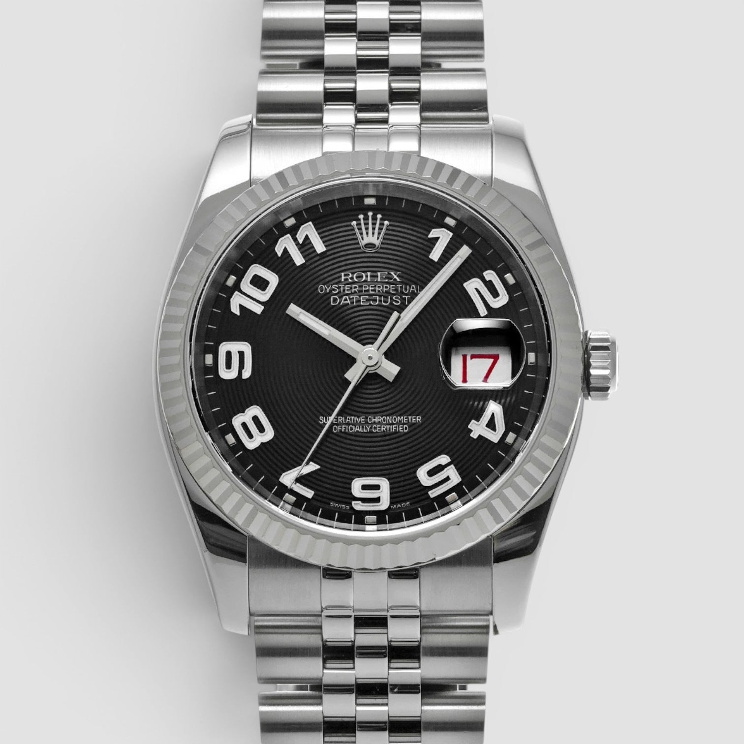 Datejust 36 Black Concentric Arabic jubilee