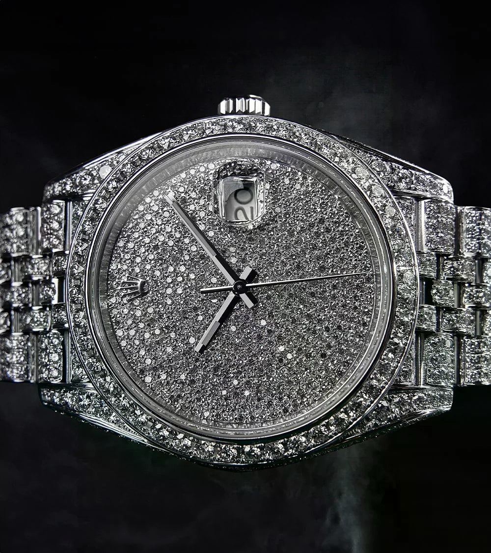 Datejust 41mm Stainless Steel Fully Custom Diamond-Set "Covert" Dial
