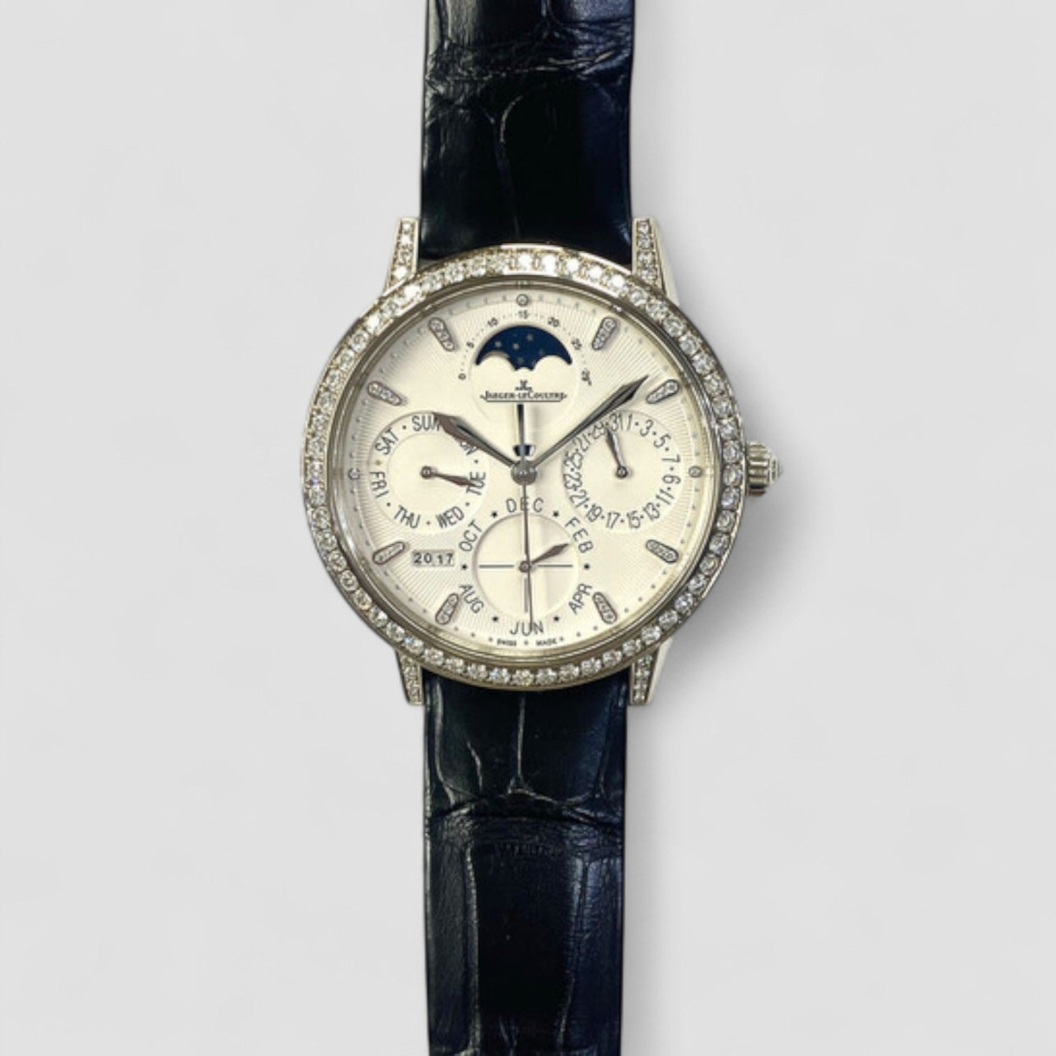 Rendez-vous Perpetual Calendar 18K White Gold Diamond Men's Watch