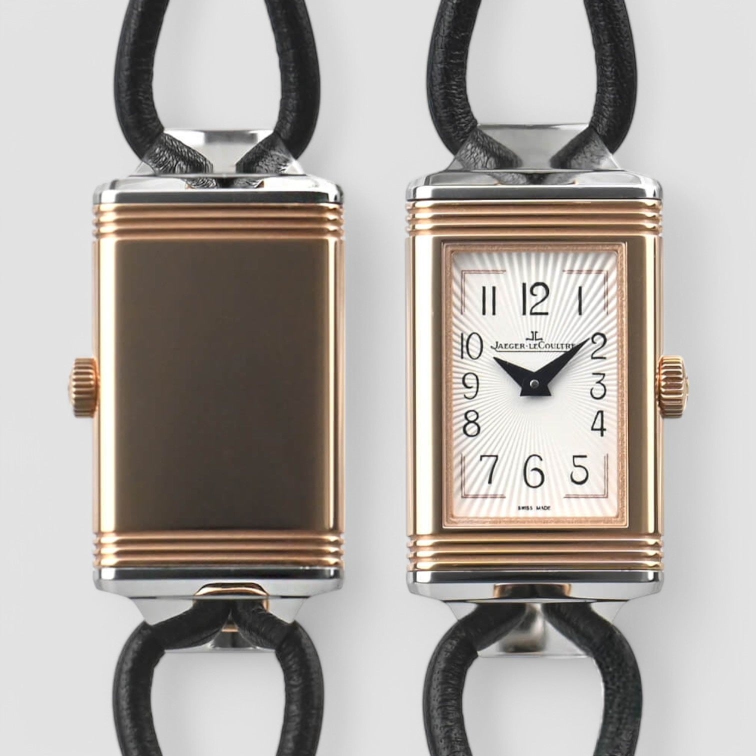 Reverso One Cordonnet Watch Ladies Steel and 18k Rose Gold Watch