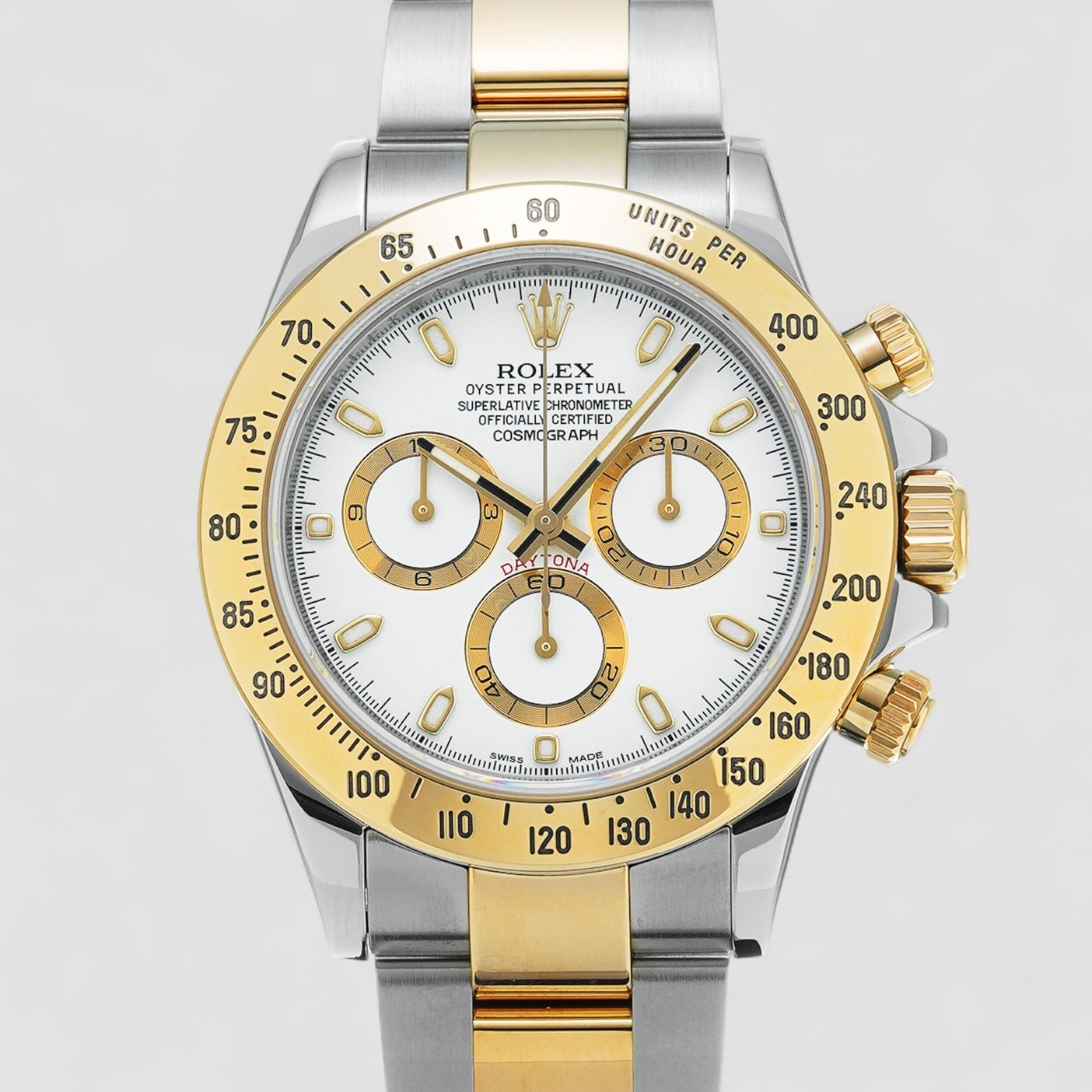 Daytona Stainless Steel & 18k Yellow Gold White Dial