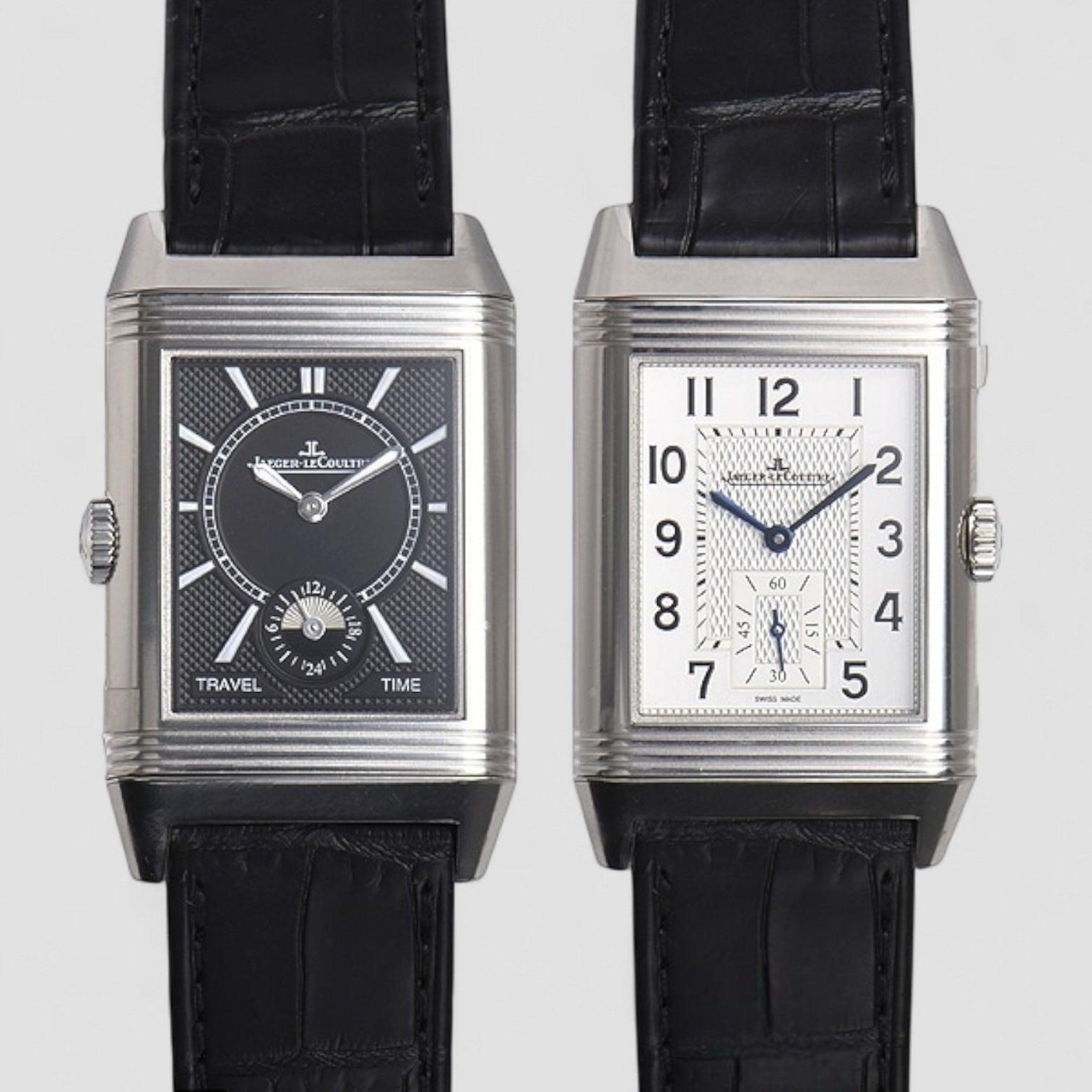 Reverso Duo Day Night Steel Mens Watch