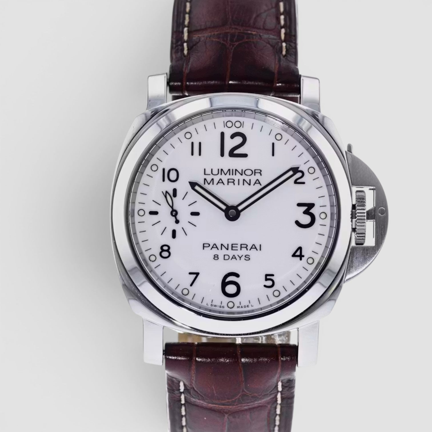 Luminor Marina 8 Days Acciaio 44mm Stainless Steel White Dial