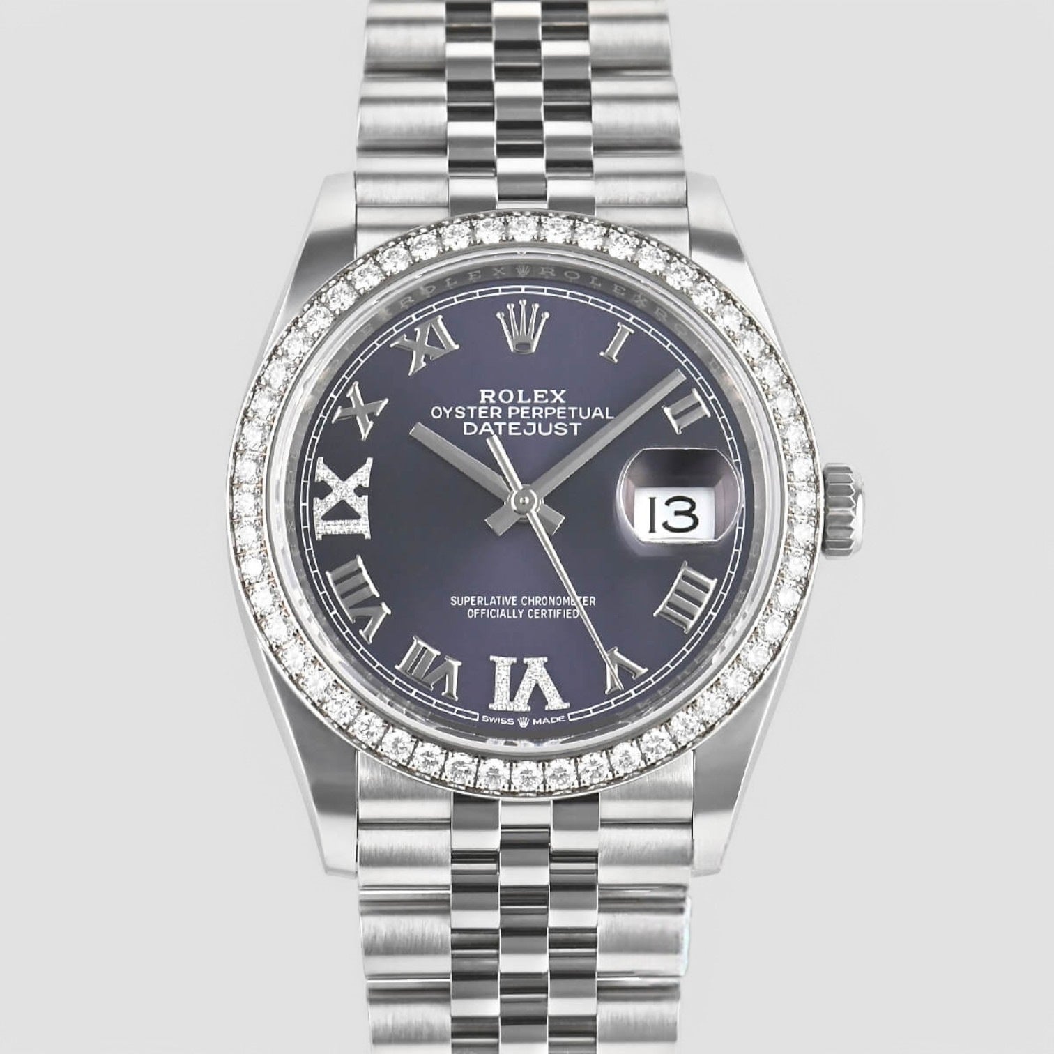 Datejust Aubergine Roman VI/IX Diamond White Gold 36mm