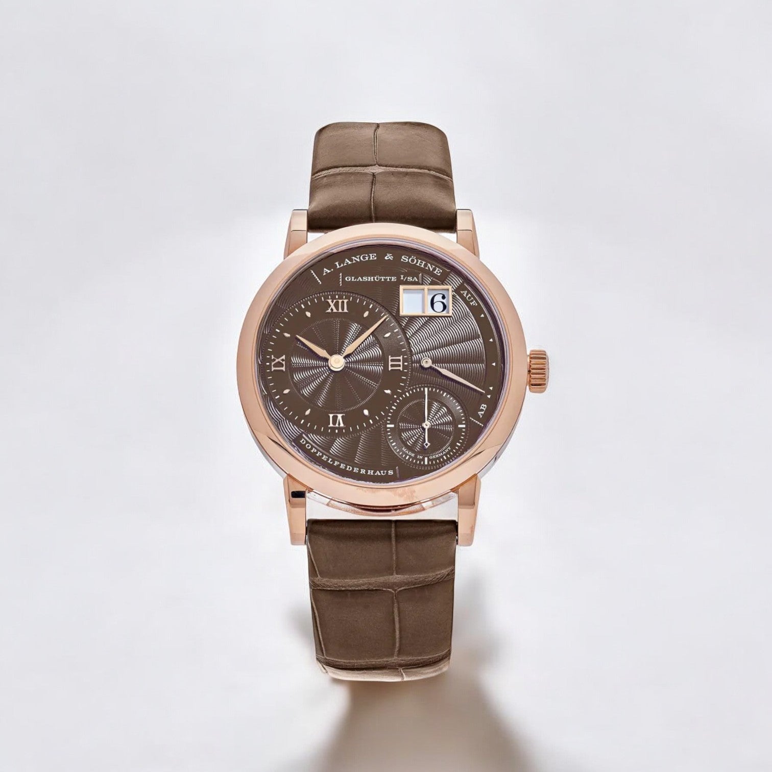 "Kleine" Little Lange 1 Rose Gold Brown Dial 36MM