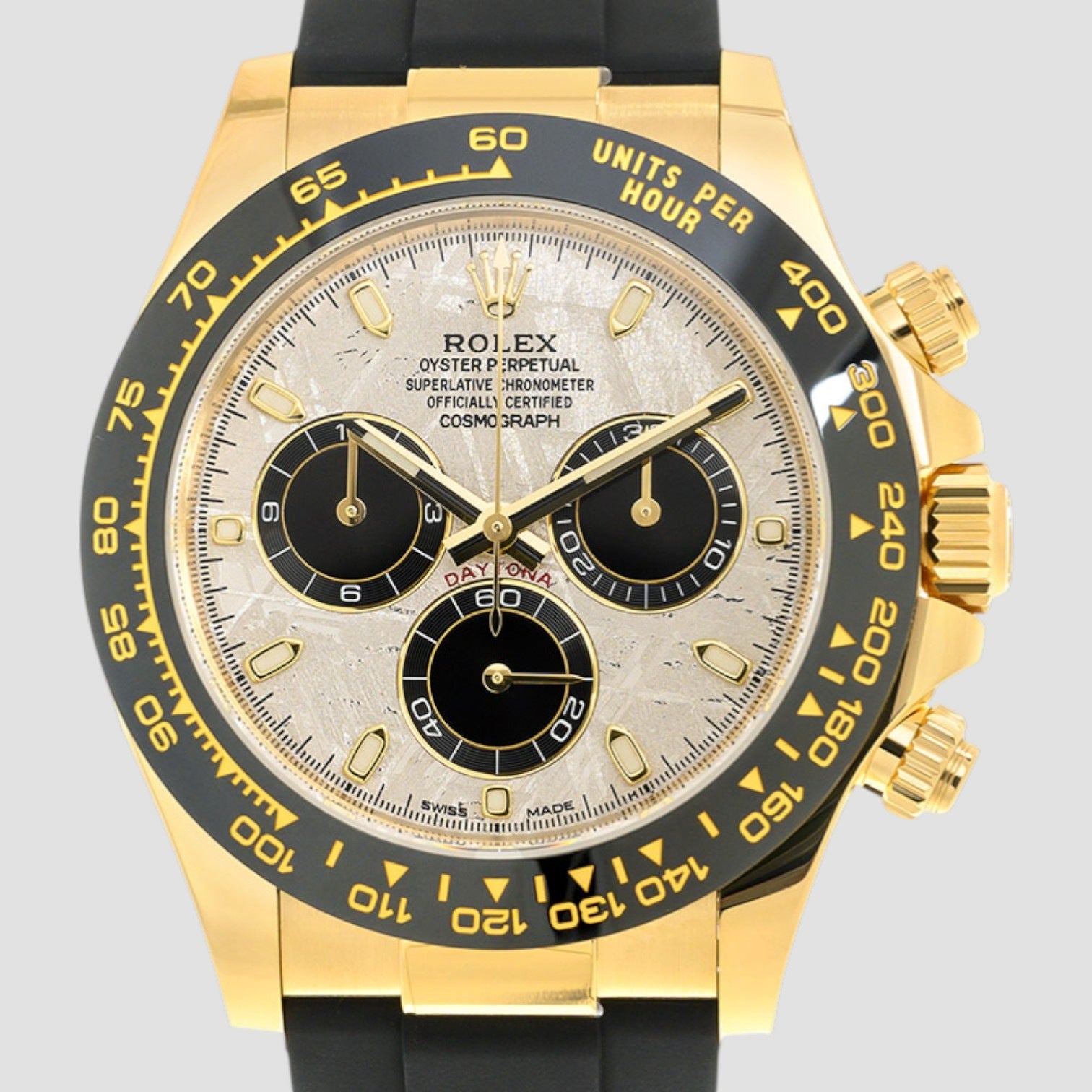 Cosmograph Daytona Silver colored/Rubber Ø40 mm