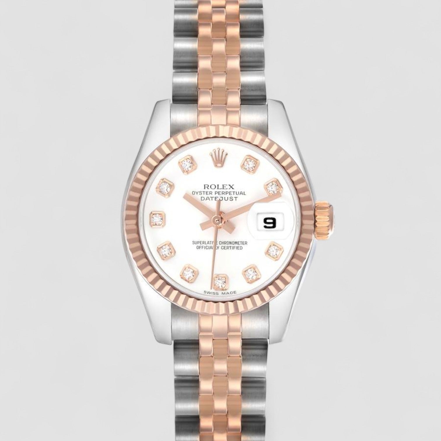 Lady-Datejust 26 White Diamond Rose Gold