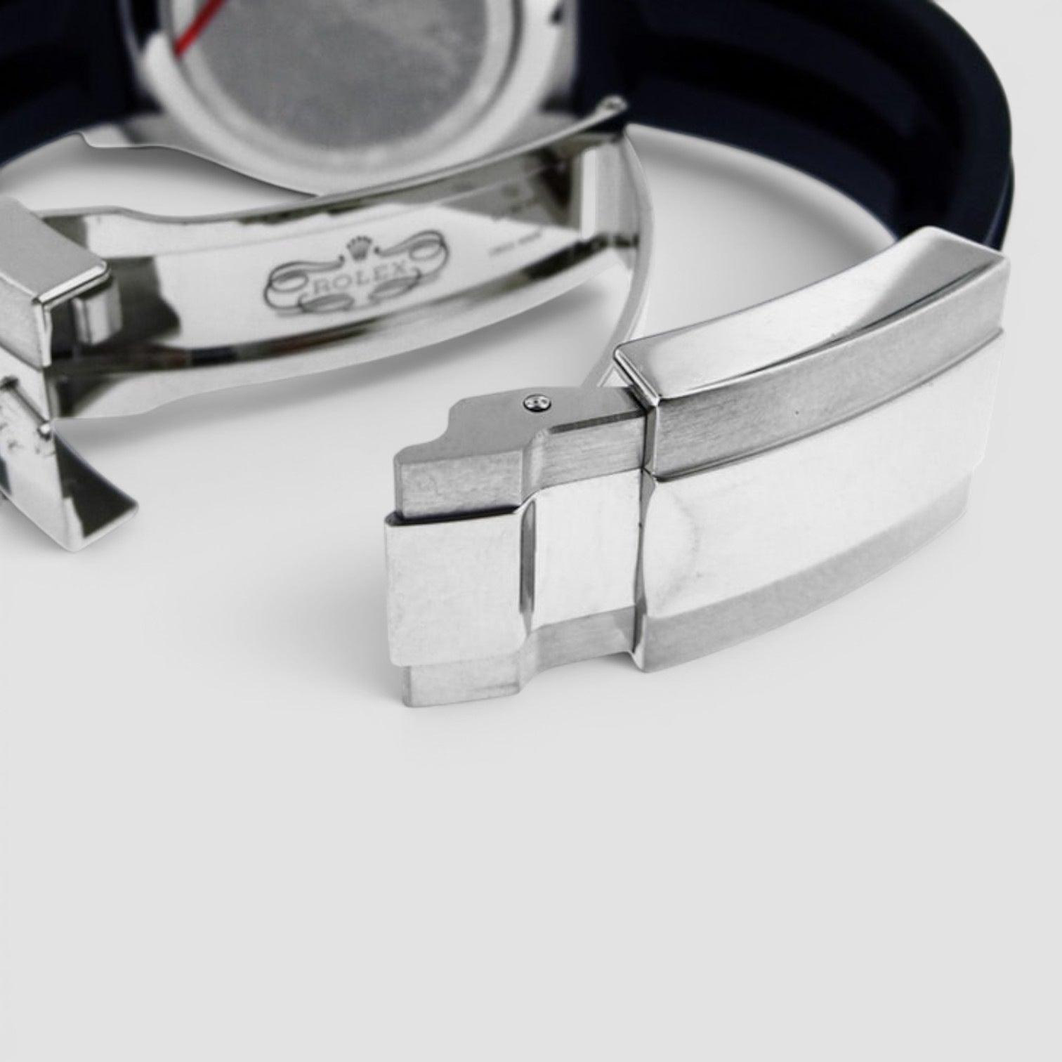 Daytona 40 White Gold Black Diamond Dial Oysterflex
