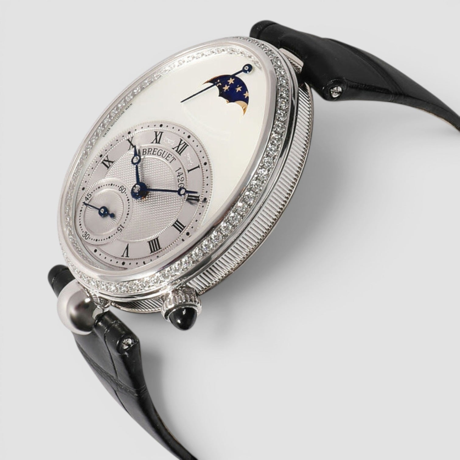 Reine de Naples White Gold Mother-of-Pearl Dial Diamond Bezel
