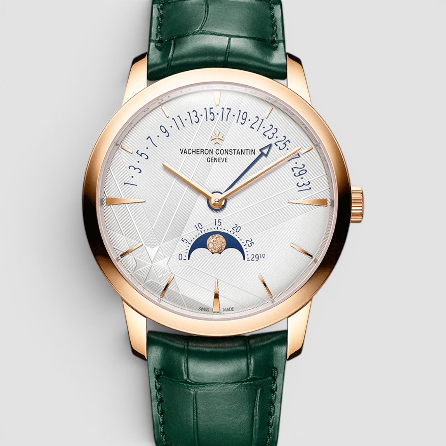 Patrimony Moon Phase Retrograde Date 42.5mm Rose Gold