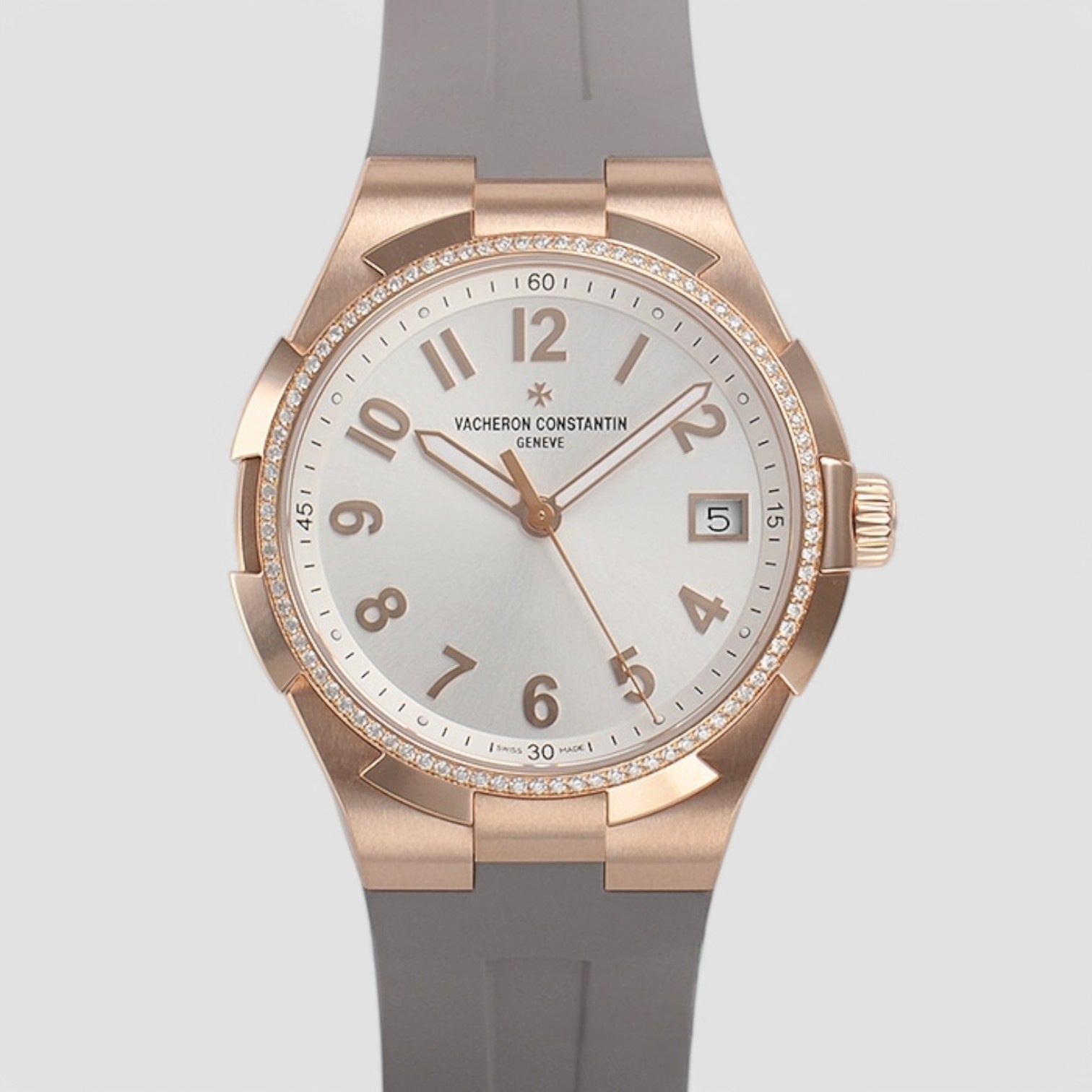 Overseas Silver Tone Dial Ladies Watch