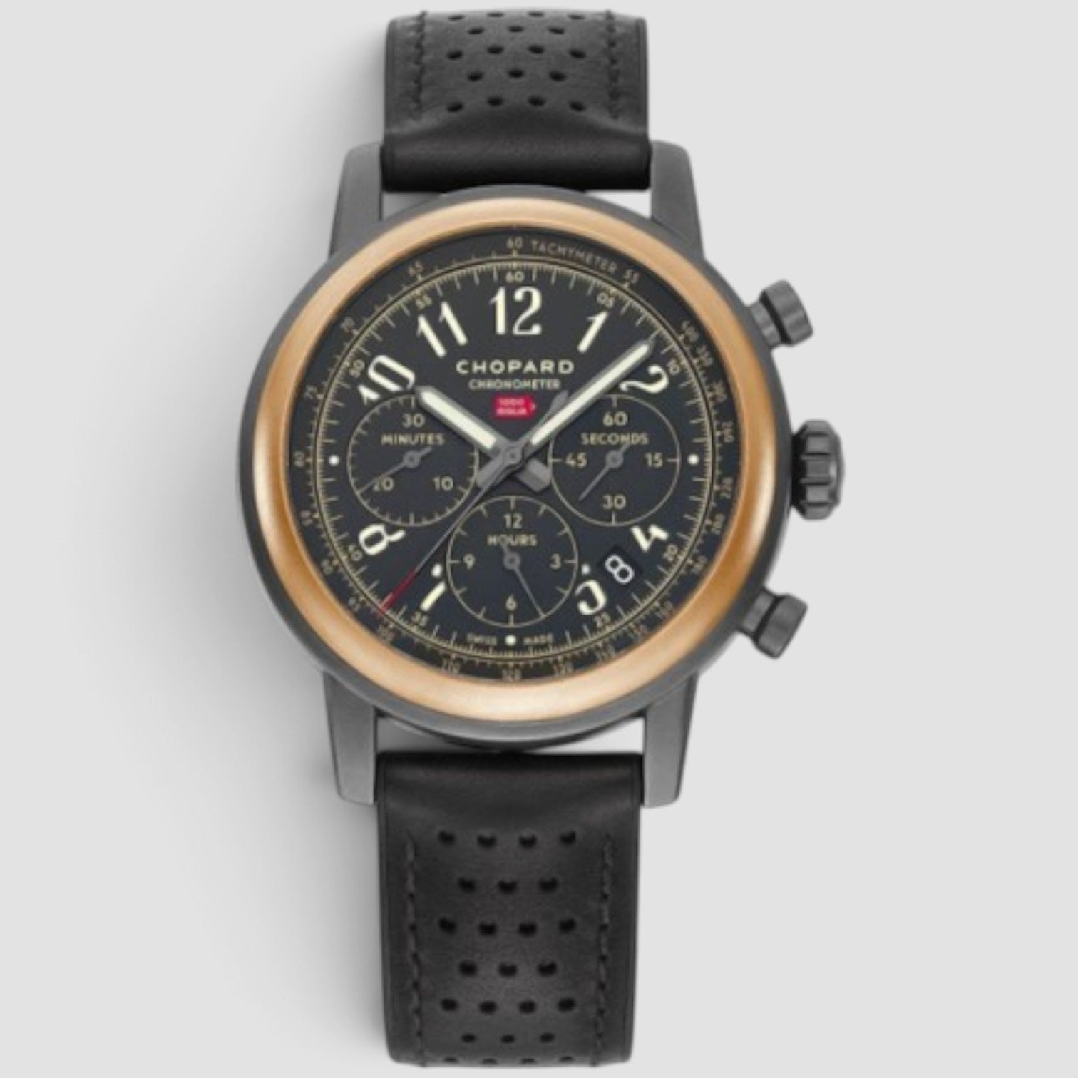 Mille Miglia Chronograph 42mm Gold/Steel Black Dial