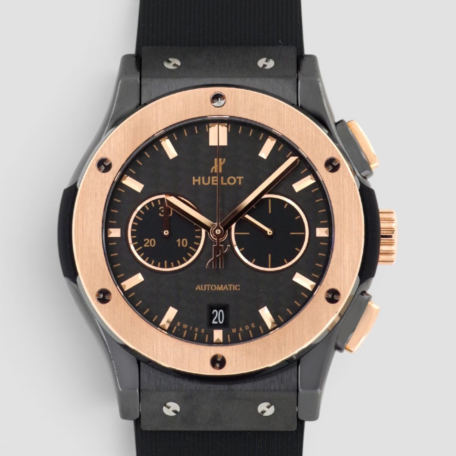 Classic Fusion Automatic Black Carbon Fiber Dial Black Rubber Men's Watch