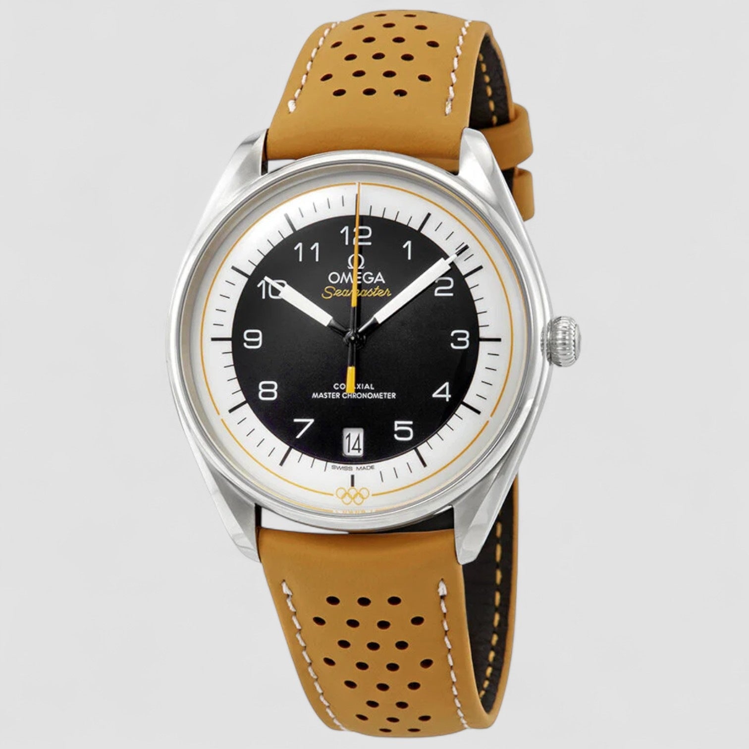 Seamaster Olympic Timekeeper Automatic Tan Leather Men's Limited Edition Watch