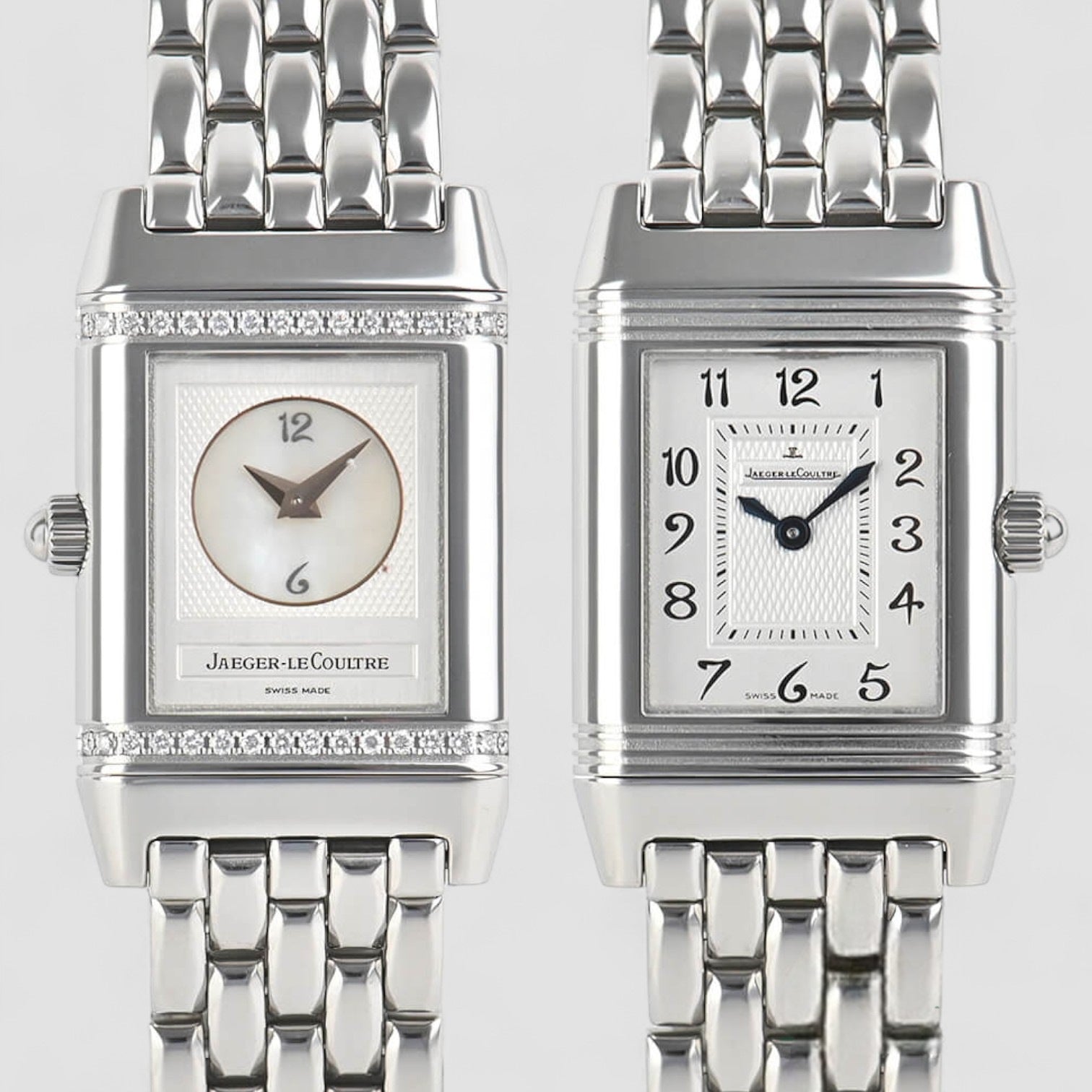 Reverso Duetto Stainless Steel Diamonds