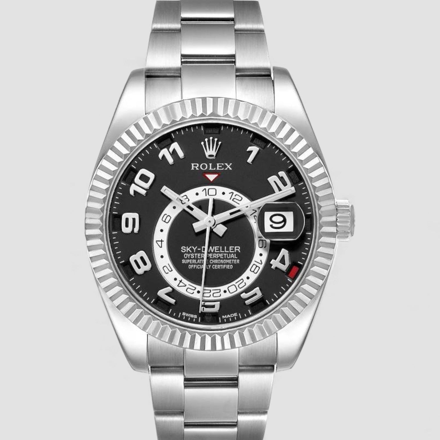 Sky-Dweller 42mm Black Dial Oyster Bracelet Men's Watch