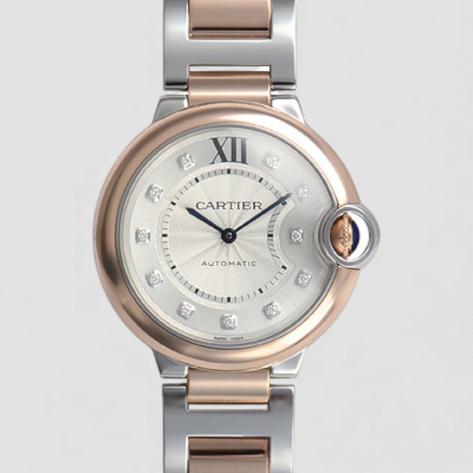 Ballon Bleu 18k Pink 36 Mm Diamonds Gold
