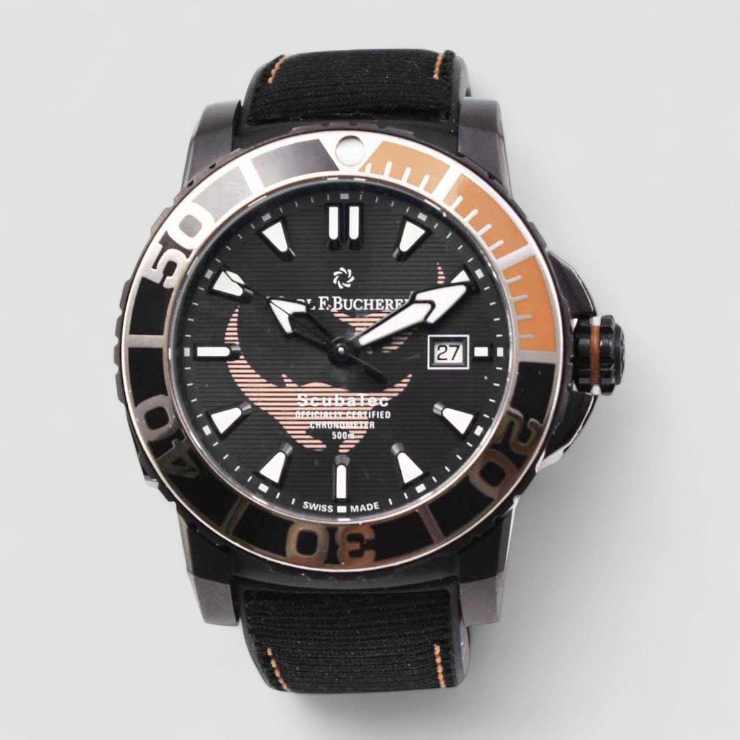 Patravi ScubaTec Automatic Chronometer Black Dial Men's Watch