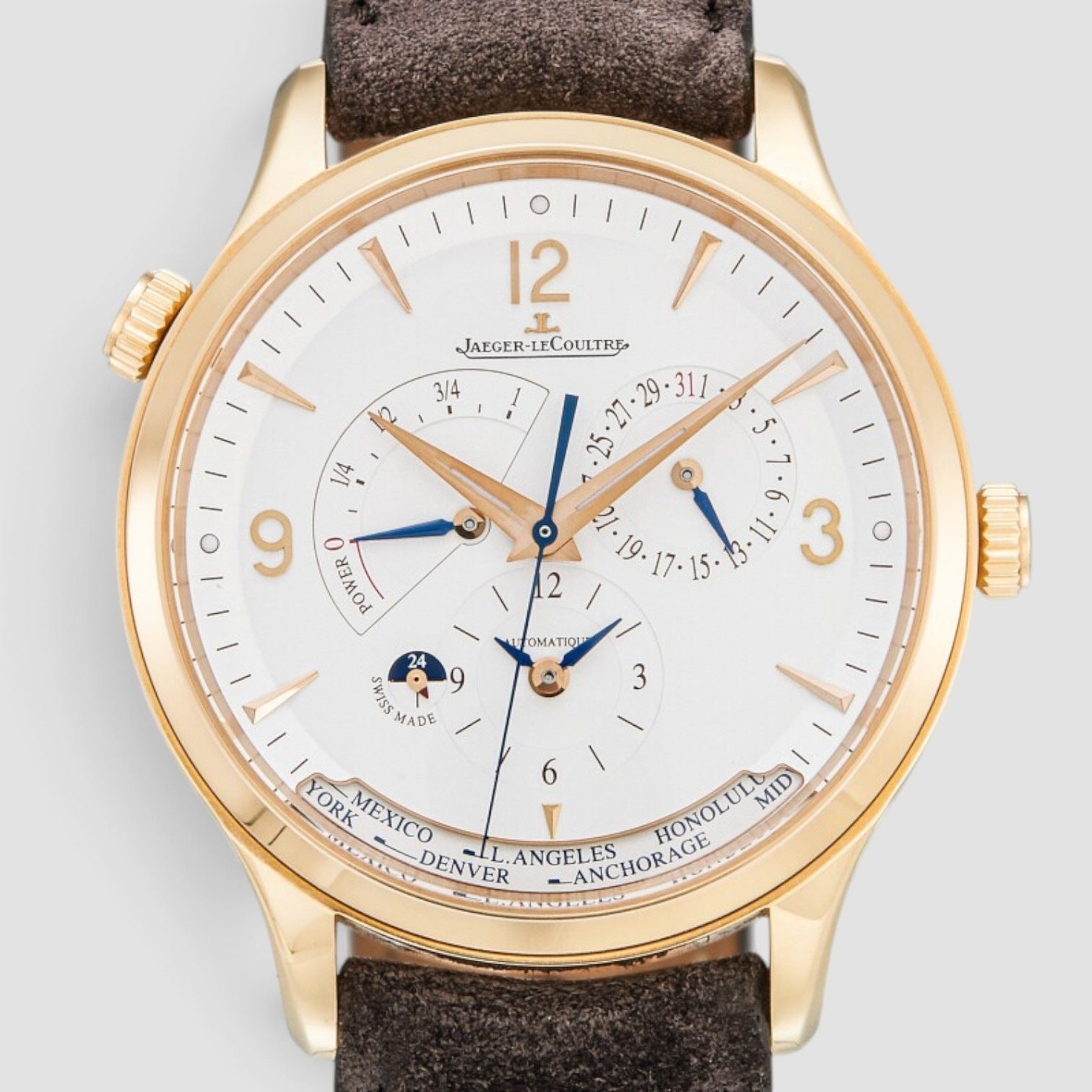 Master Geographic 40mm Rose Gold White Dial