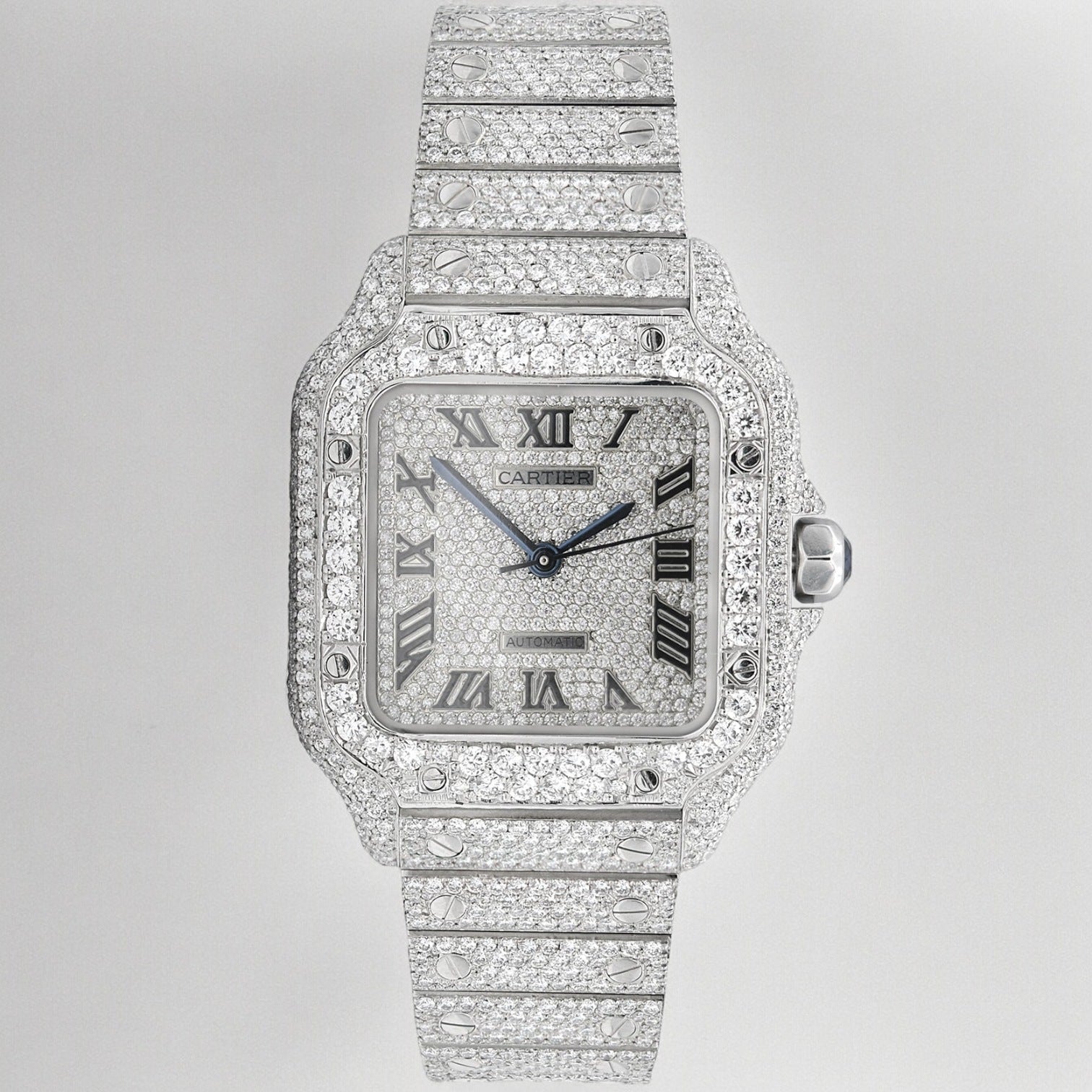 Santos De Cartier ICED OUT 35MM MEDIUM DIAMOND