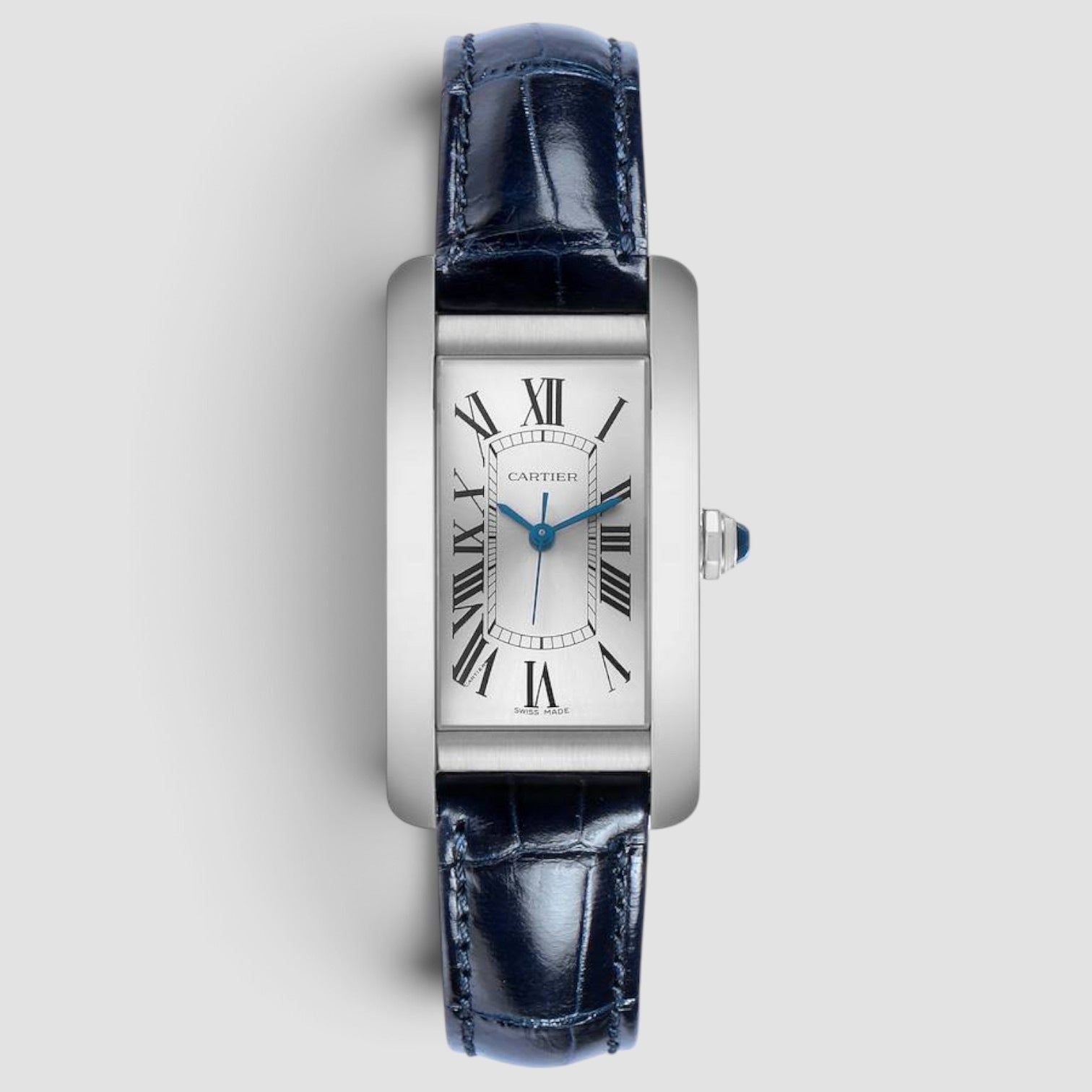 Tank Américaine 41.6 x 22.6mm Stainless Steel Silver Dial