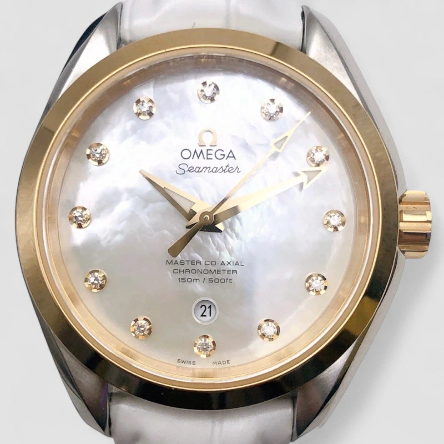 Seamaster Aqua Terra Mother of Pearl Dial Ladies Watch