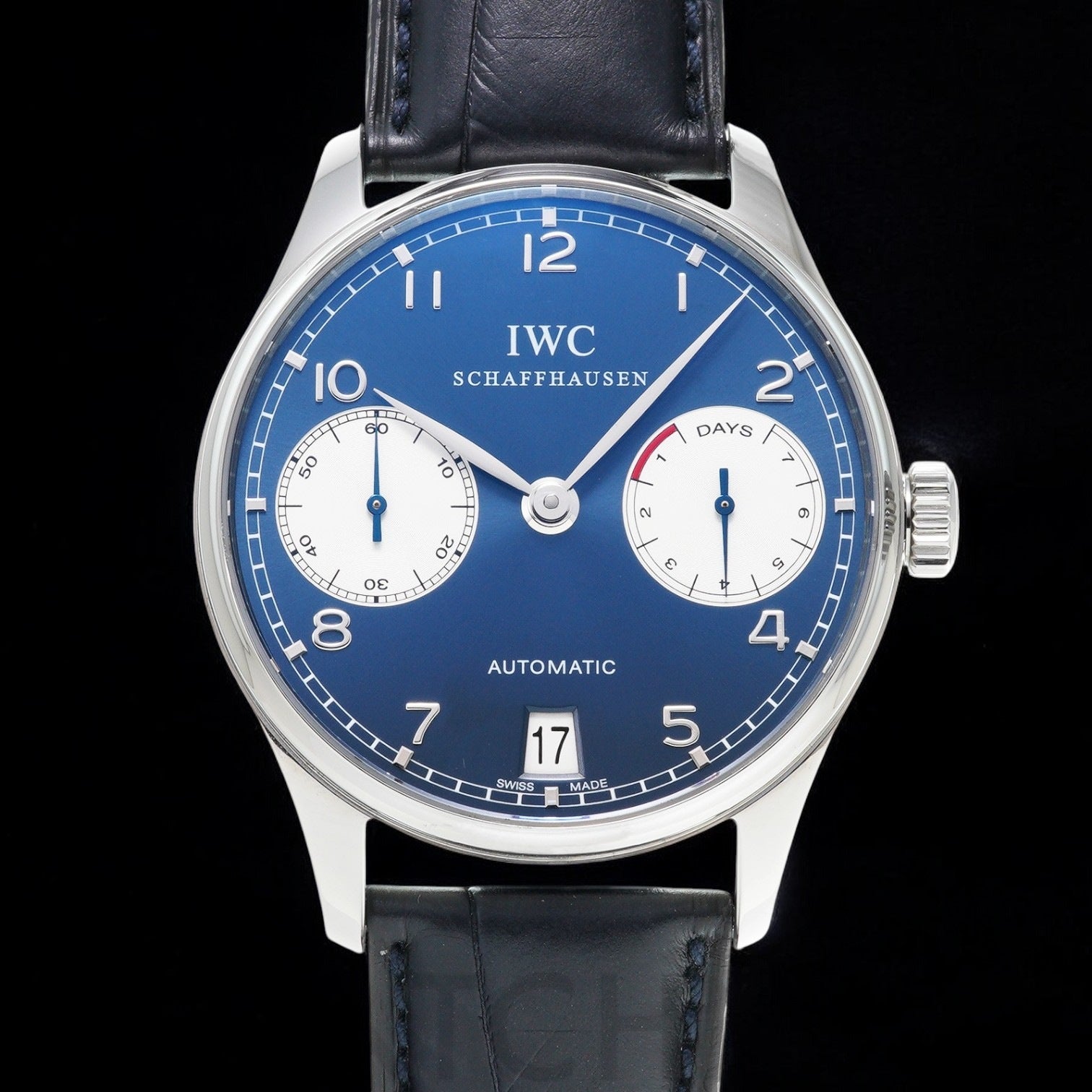 Portuguese 7 Day Automatic Laureus Edition Blue Dial SS 42MM