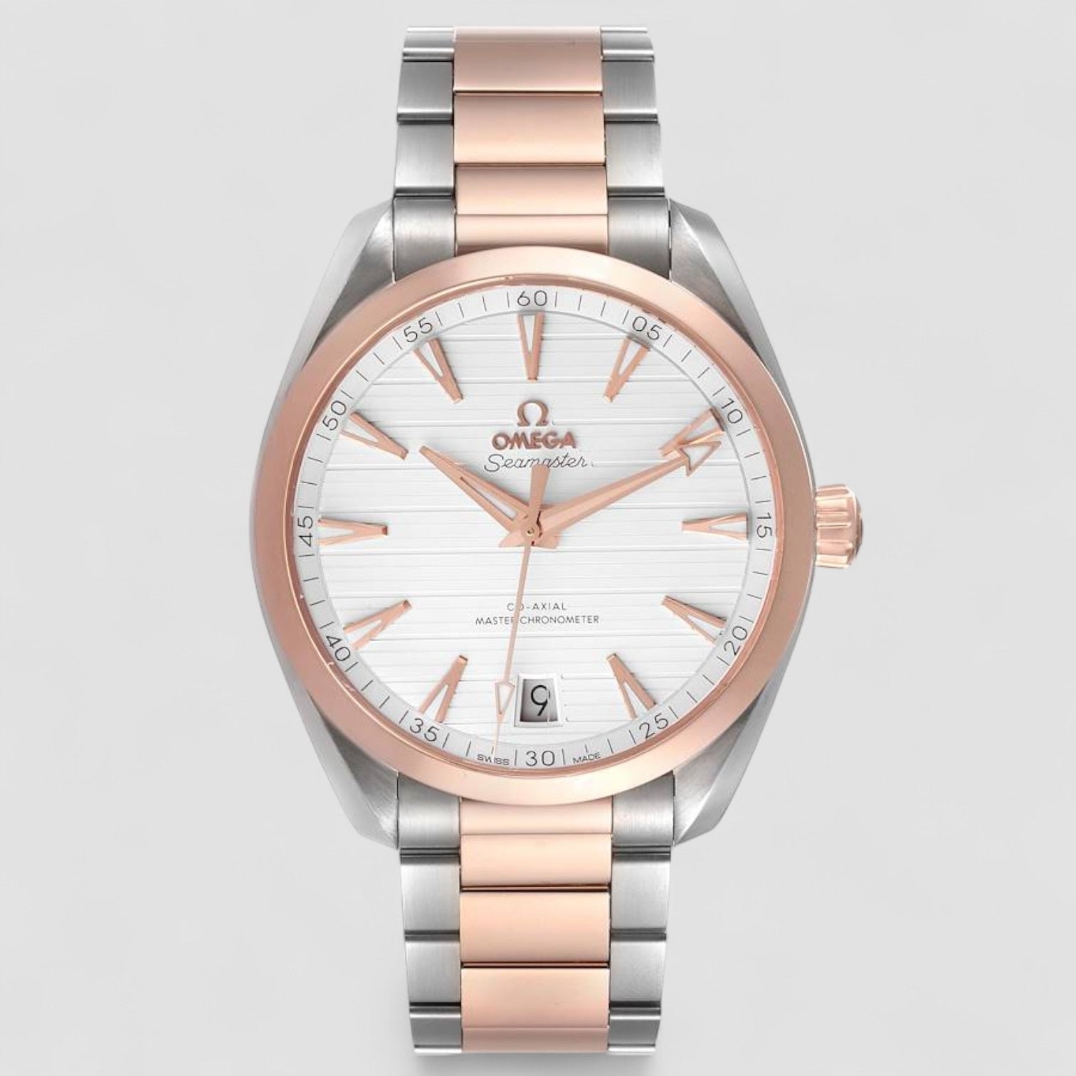 Aqua Terra 41 Steel Rose Gold Mens Watch
