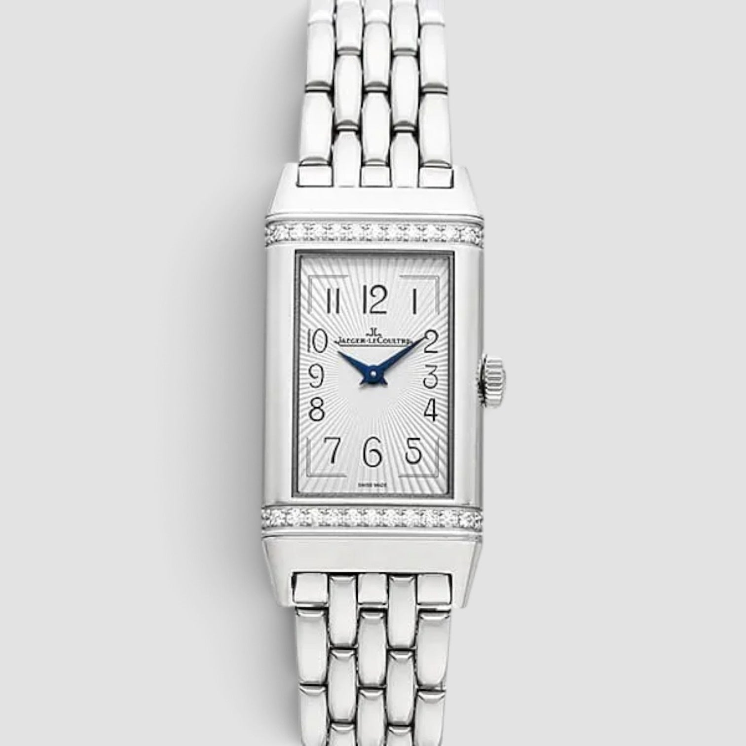 Reverso One Monoface 40mm Steel Diamond Silver Dial