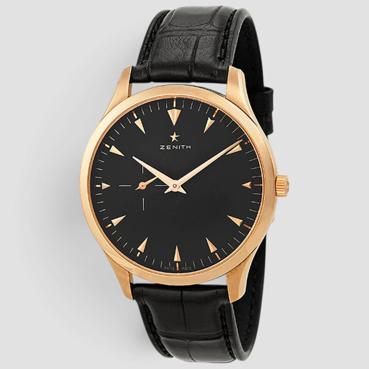 Elite Ultra Thin 18K Rose Gold Black Dial
