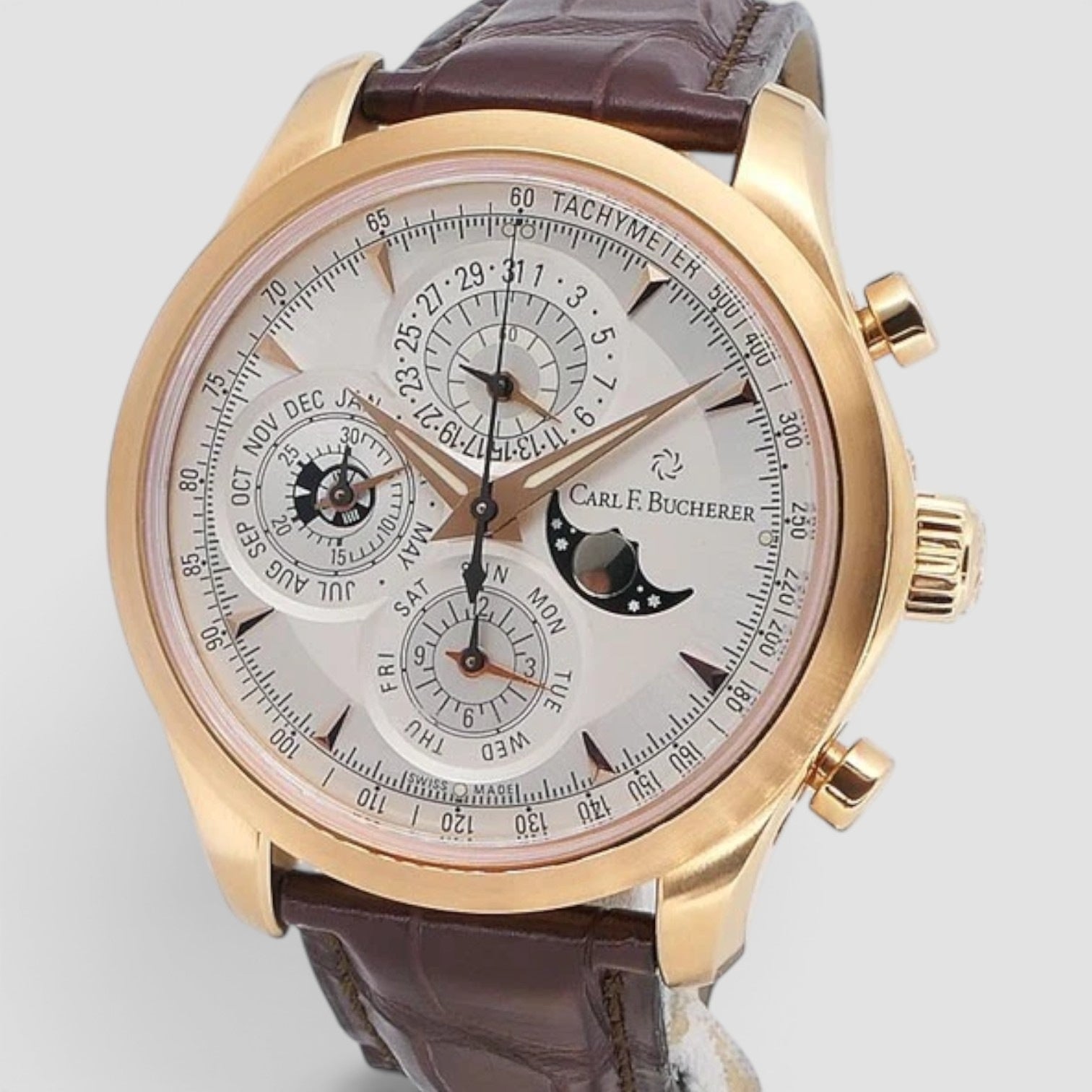 Manero Chronograph Perpetual Calendar 42.5mm Rose Gold