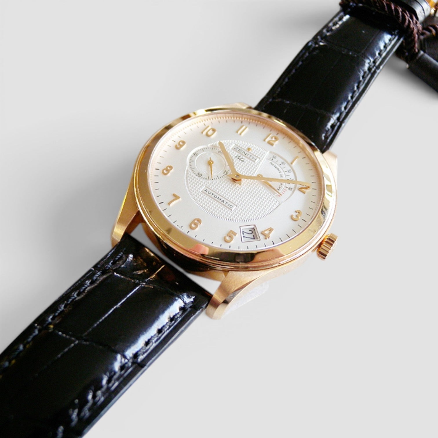 Elite Grand Class Elite Reserve de Marche 44mm Rose Gold Silver Dial