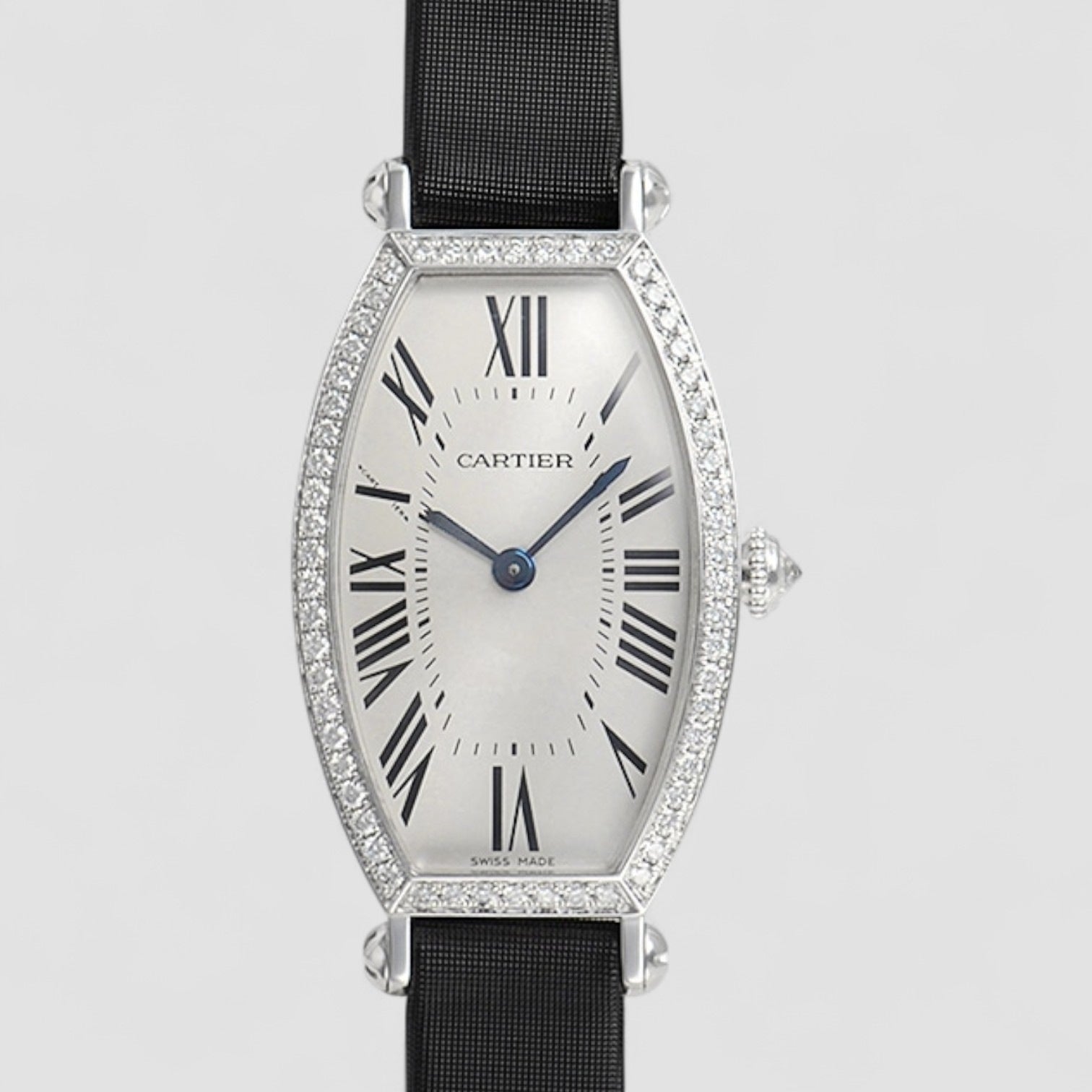 Tonneau White Gold Diamond Ladies Watch