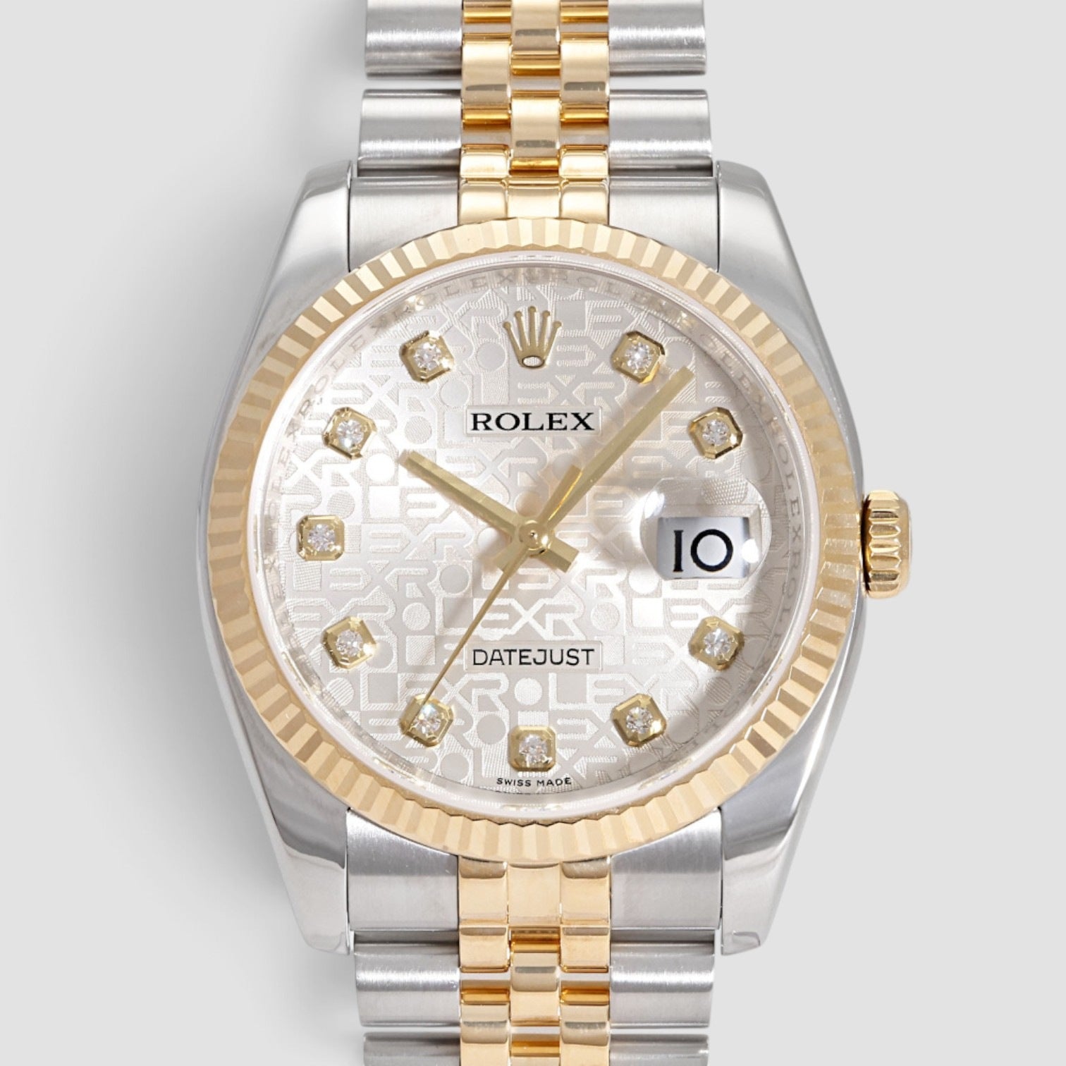 Datejust 36 silver computer diamond dial jubile