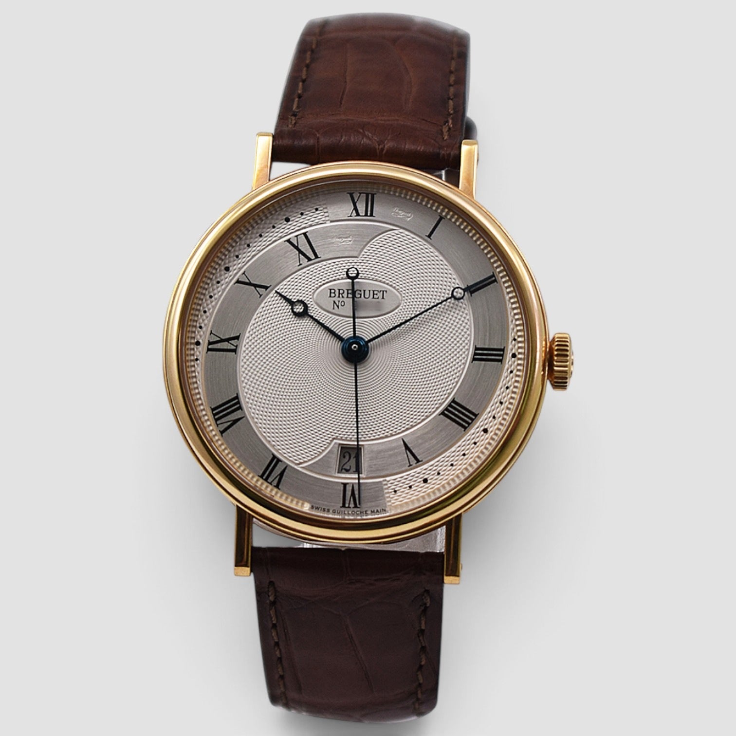 Classique Automatic 18K Yellow Gold Silver Guilloché Dial