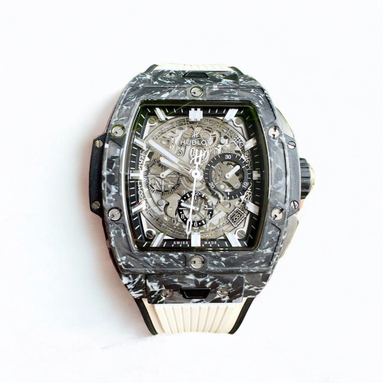 Spirit Of Big Bang White Frosted Carbon 42mm Limited