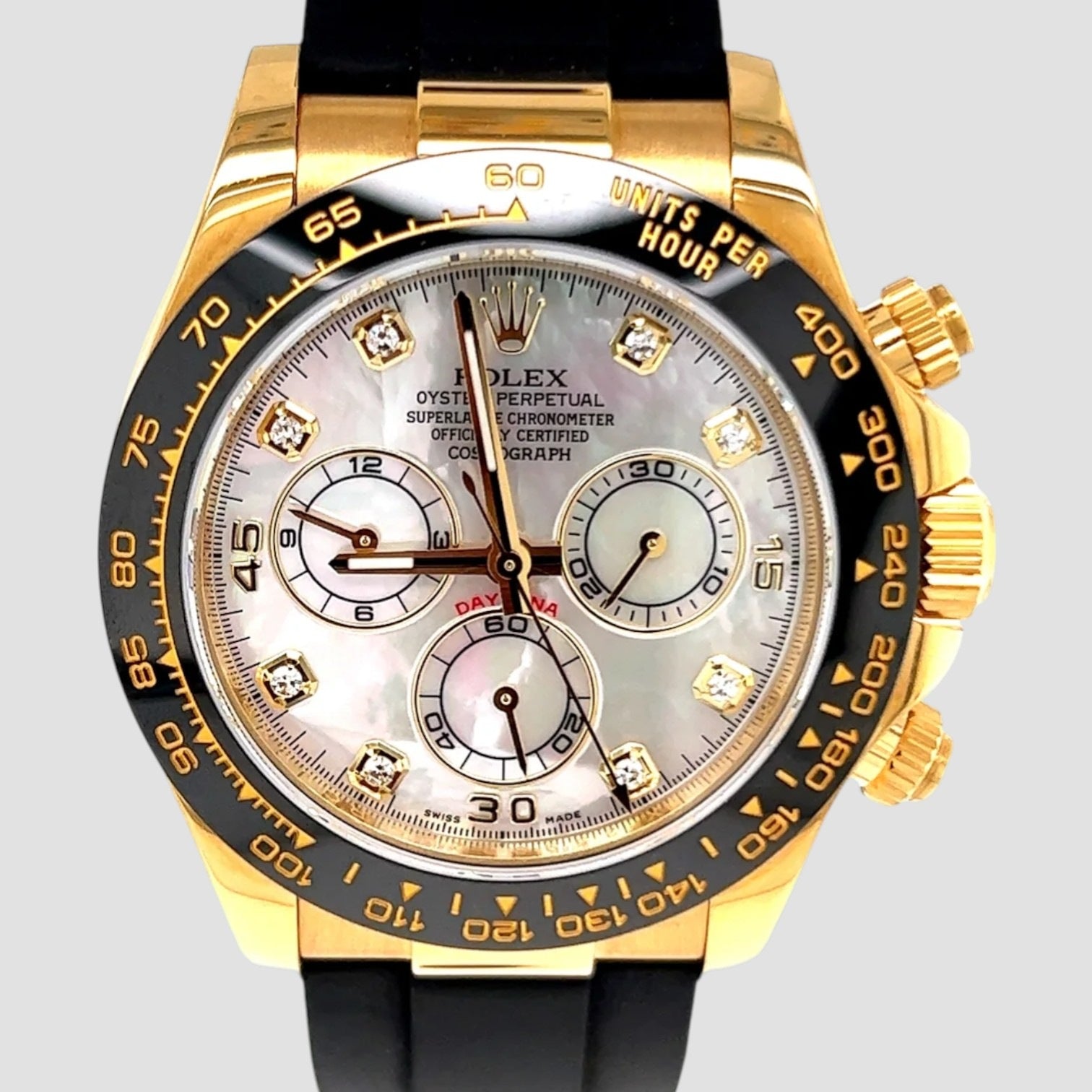 Cosmograph Daytona MOP Dial Oysterflex Yellow Gold Men’s Watch