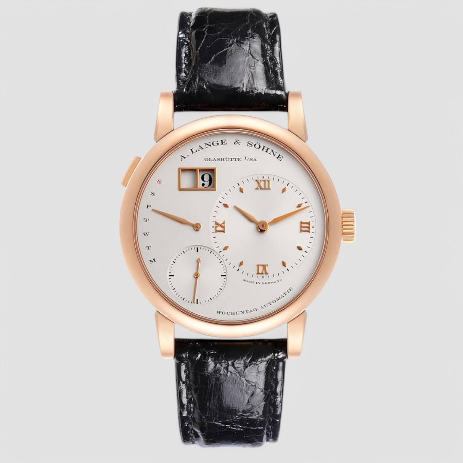 Lange 1 Daymatic 18K Rose Gold / Deployant Buckle