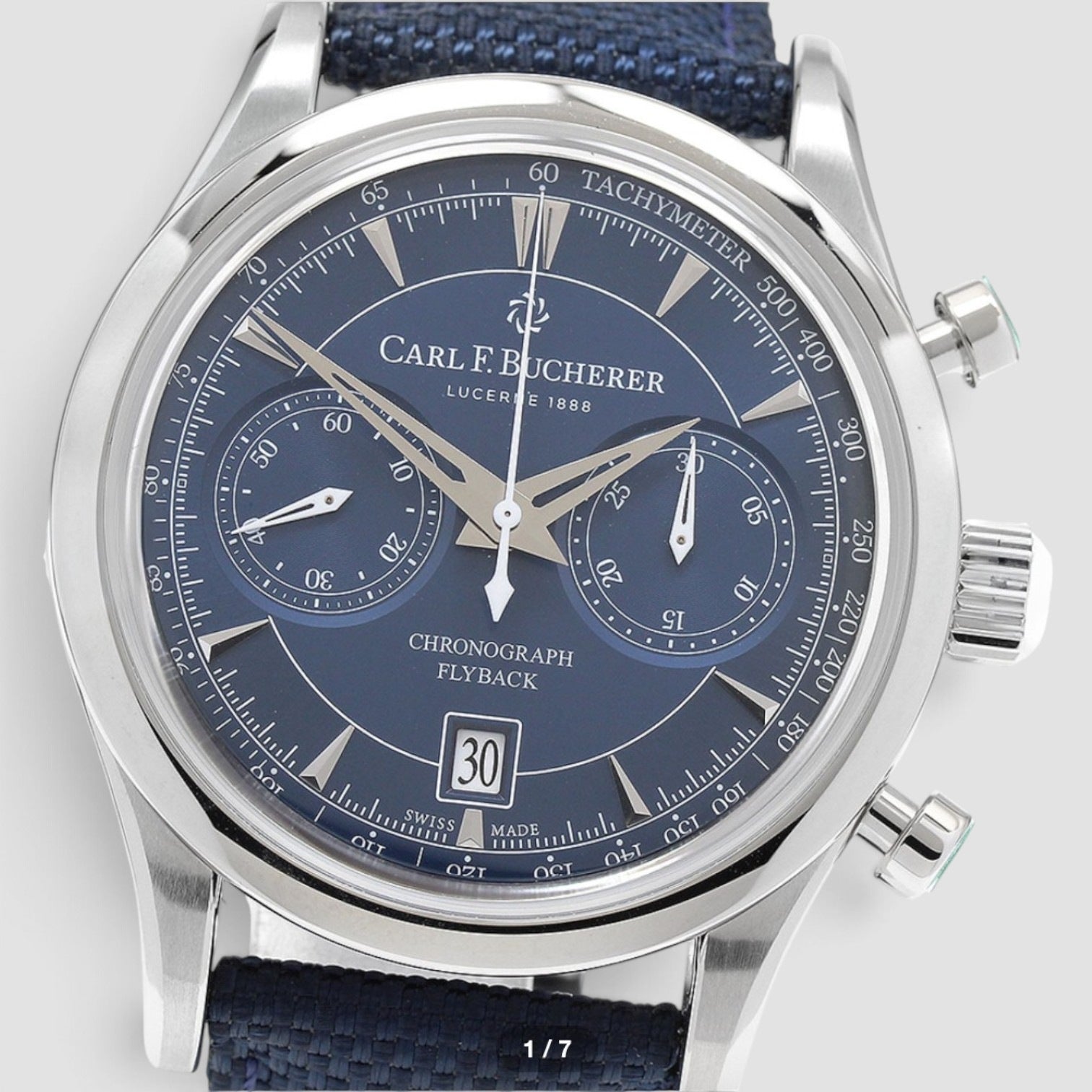 Manero Flyback Chronograph 43mm Blue Dial
