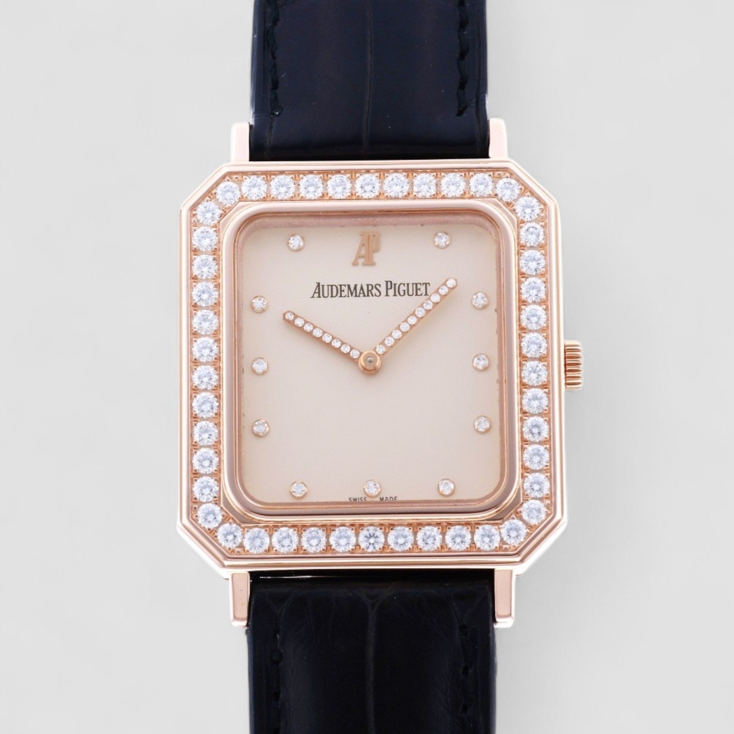 Rose Gold Diamonds Cream Dial Watch 29mm