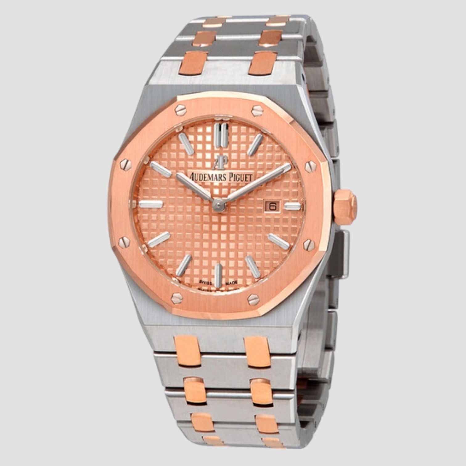 Royal Oak Pink Gold Dial Ladies 18 Carat Pink Gold Watch