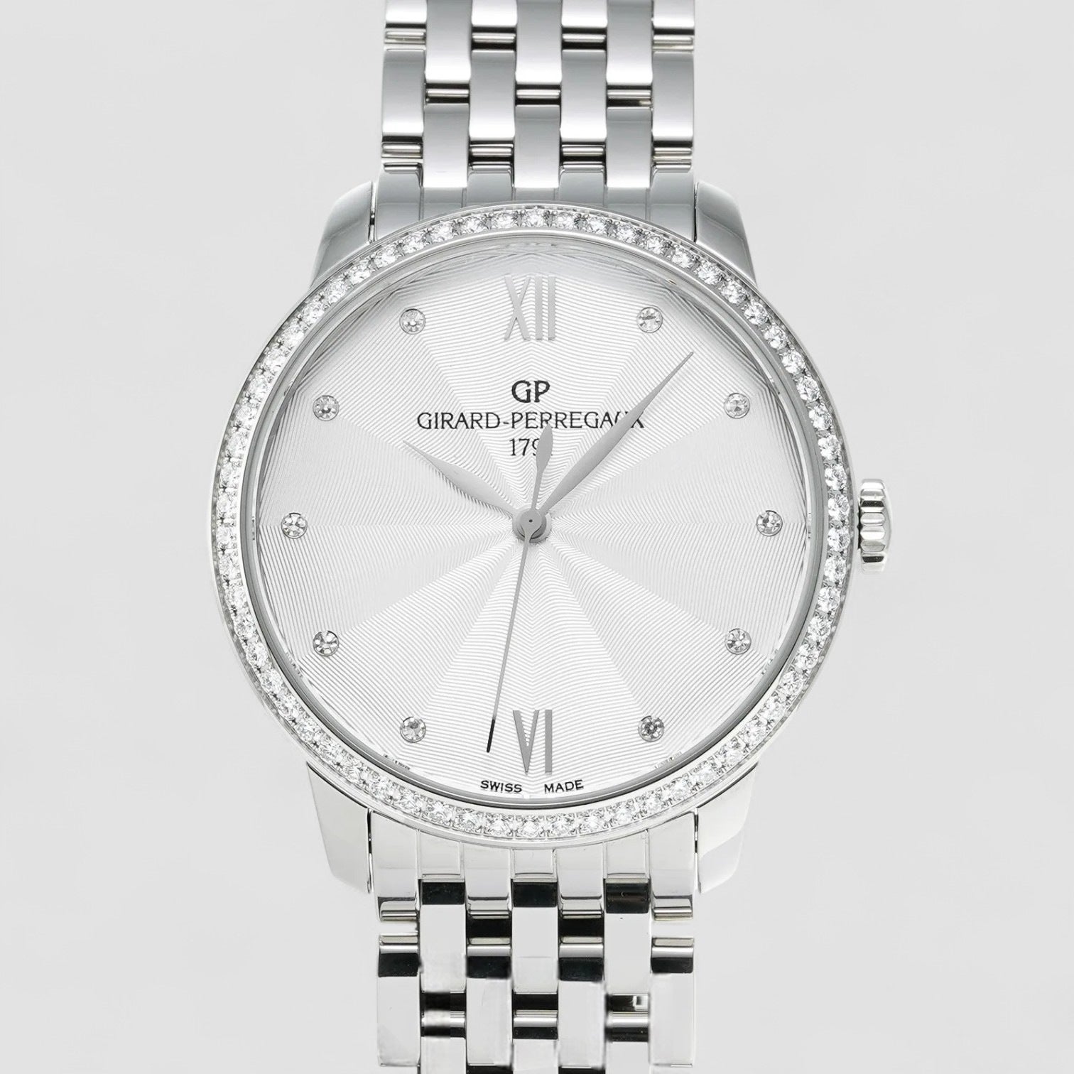 1966 Diamond Stainless Steel Automatic Ladies Watch