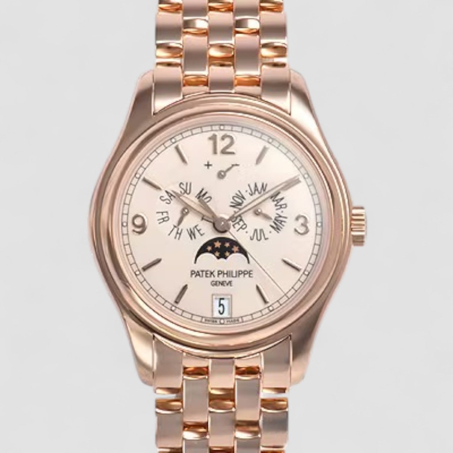 Annual Calendar 5146/1R Cream Dial 18K Rose Gold / Bracelet