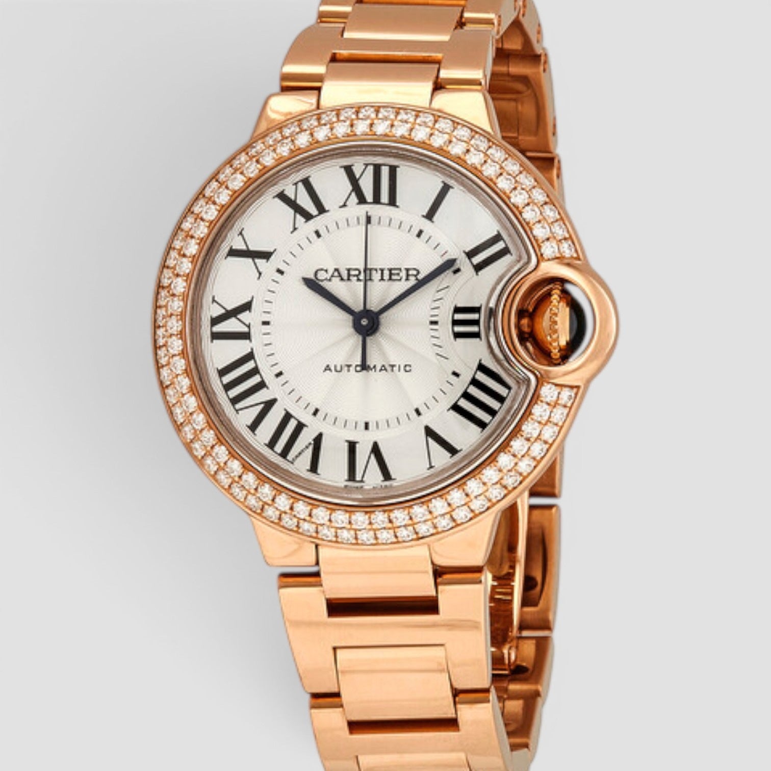 Ballon Bleu18kt Pink Gold Automatic Diamond Ladies Watch