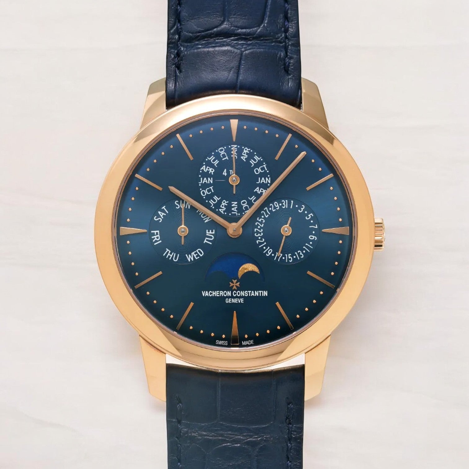 Patrimony Perpetual Calendar Rose Gold Blue Dial