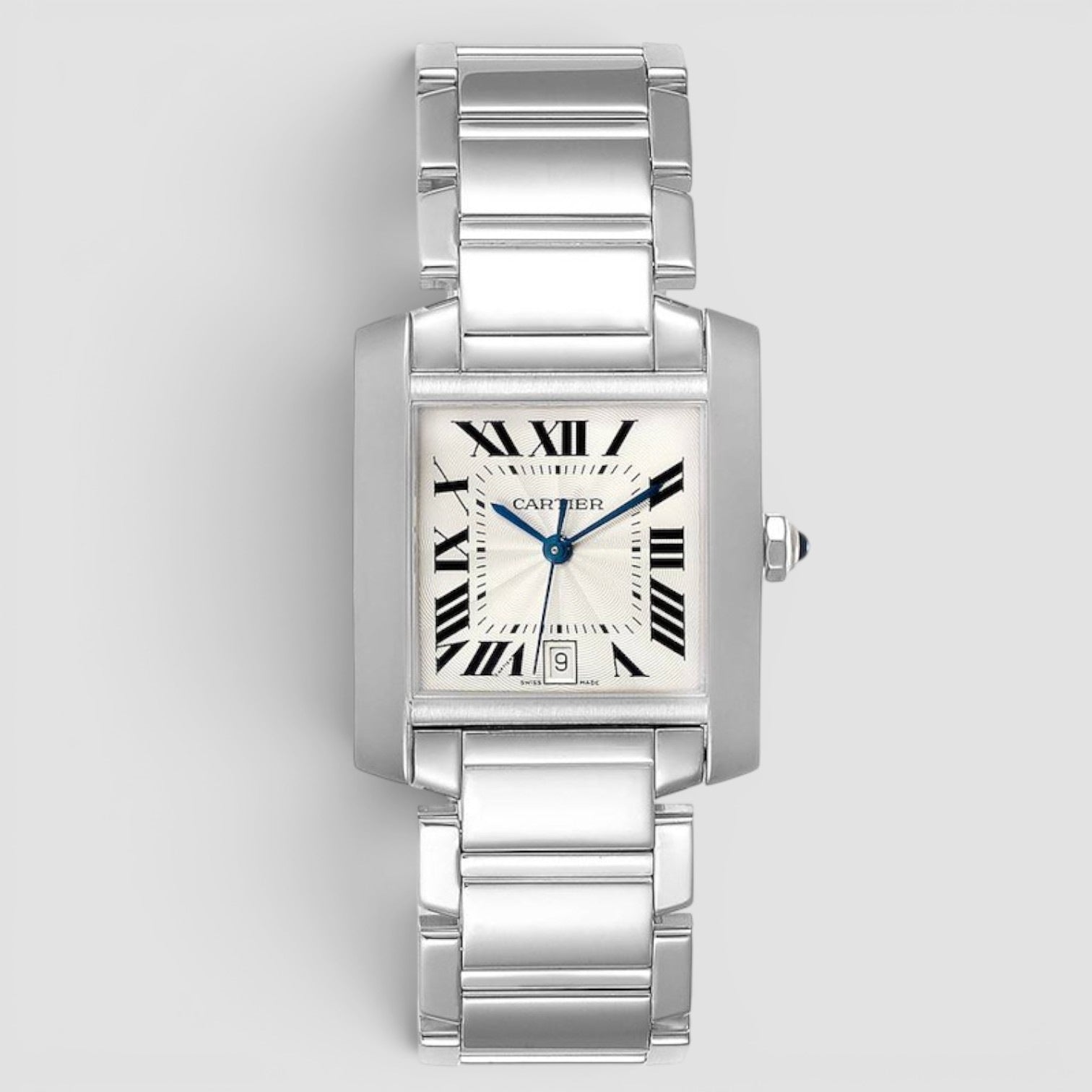 Tank Française Large 18K White Gold Automatic