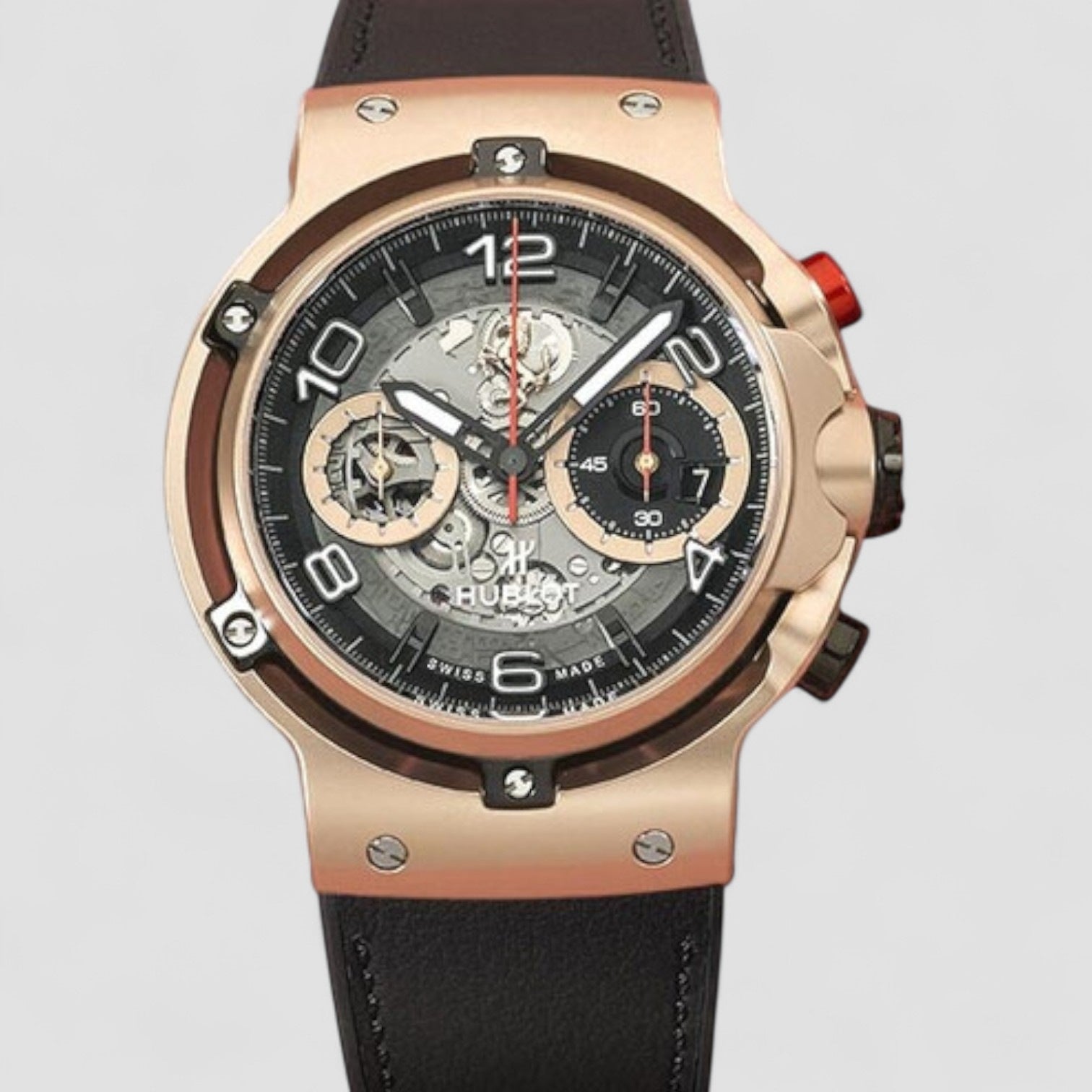 Classic Fusion Ferrari GT KingGold Chronograph Automatic Black Skeletal Dial Men's Watch