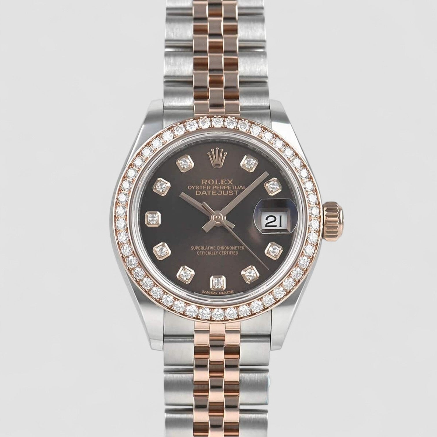 Lady Datejust 28mm Stainless Steel and Everose Gold Ladies Watch