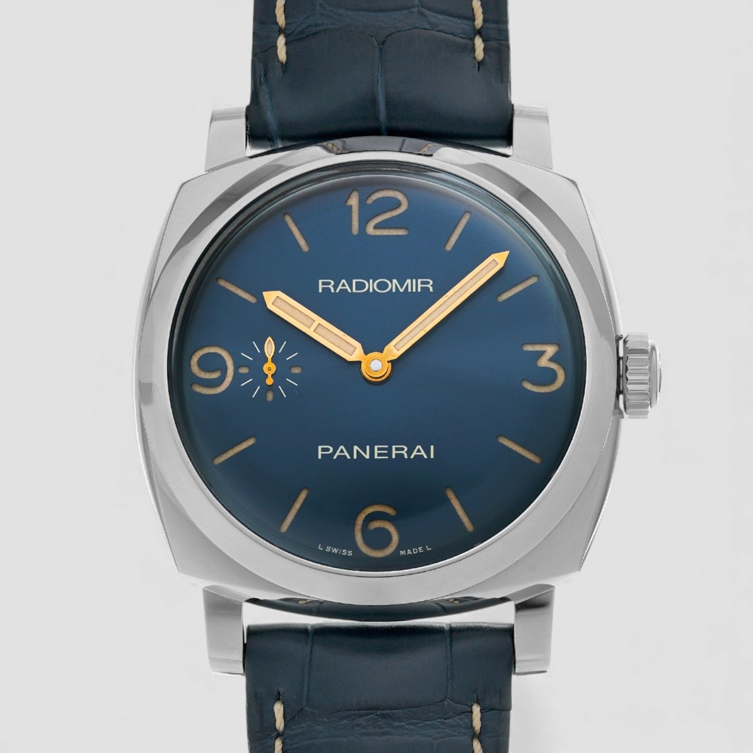 Radiomir 1940 3 Days Acciaio SS 47MM Blue "Sandwich Dial"